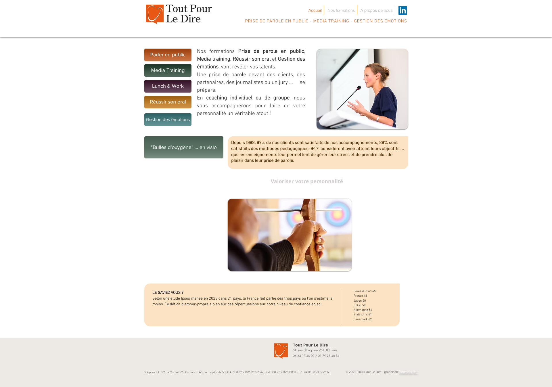 Aperçu du site