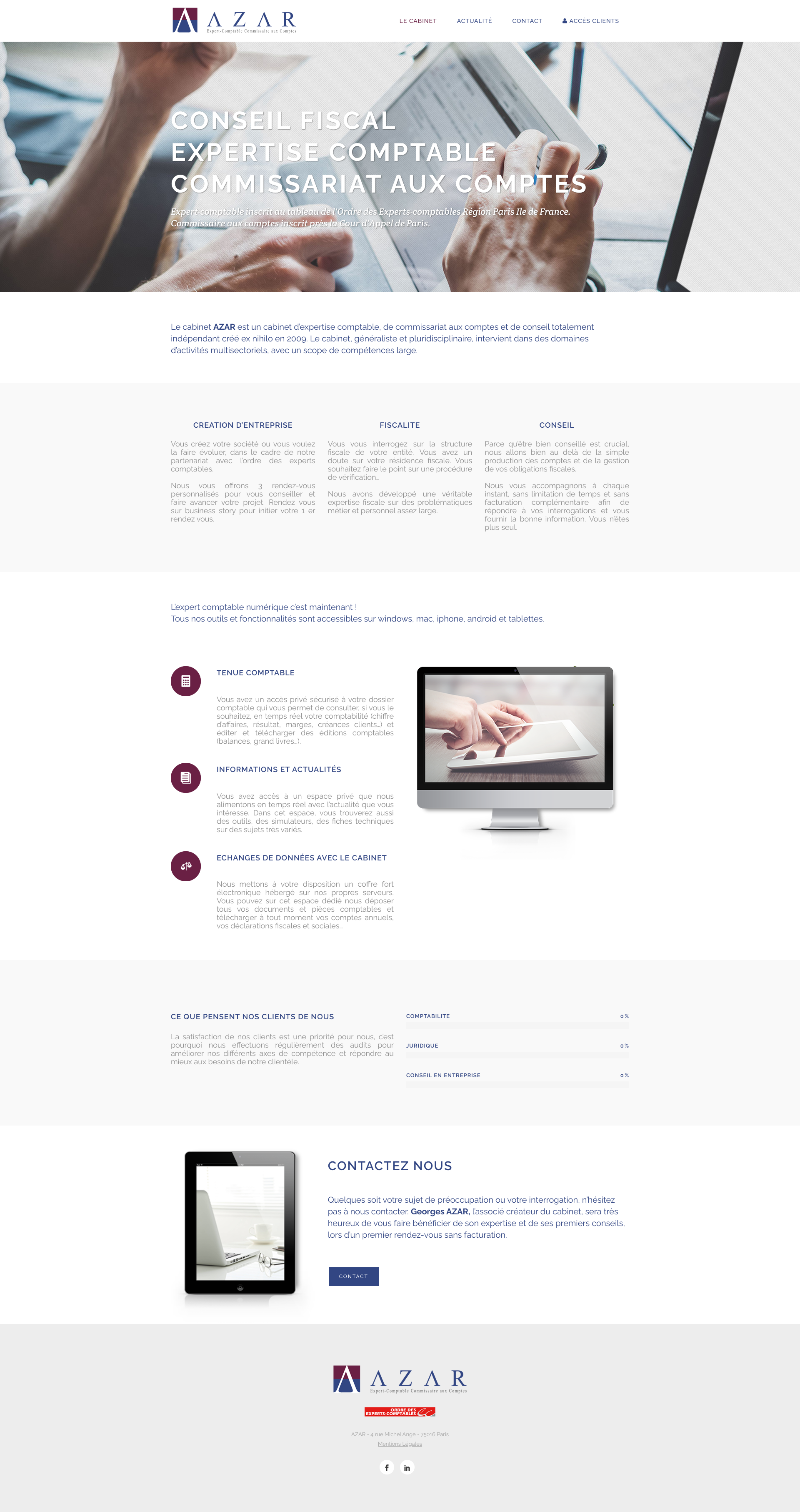 Aperçu du site