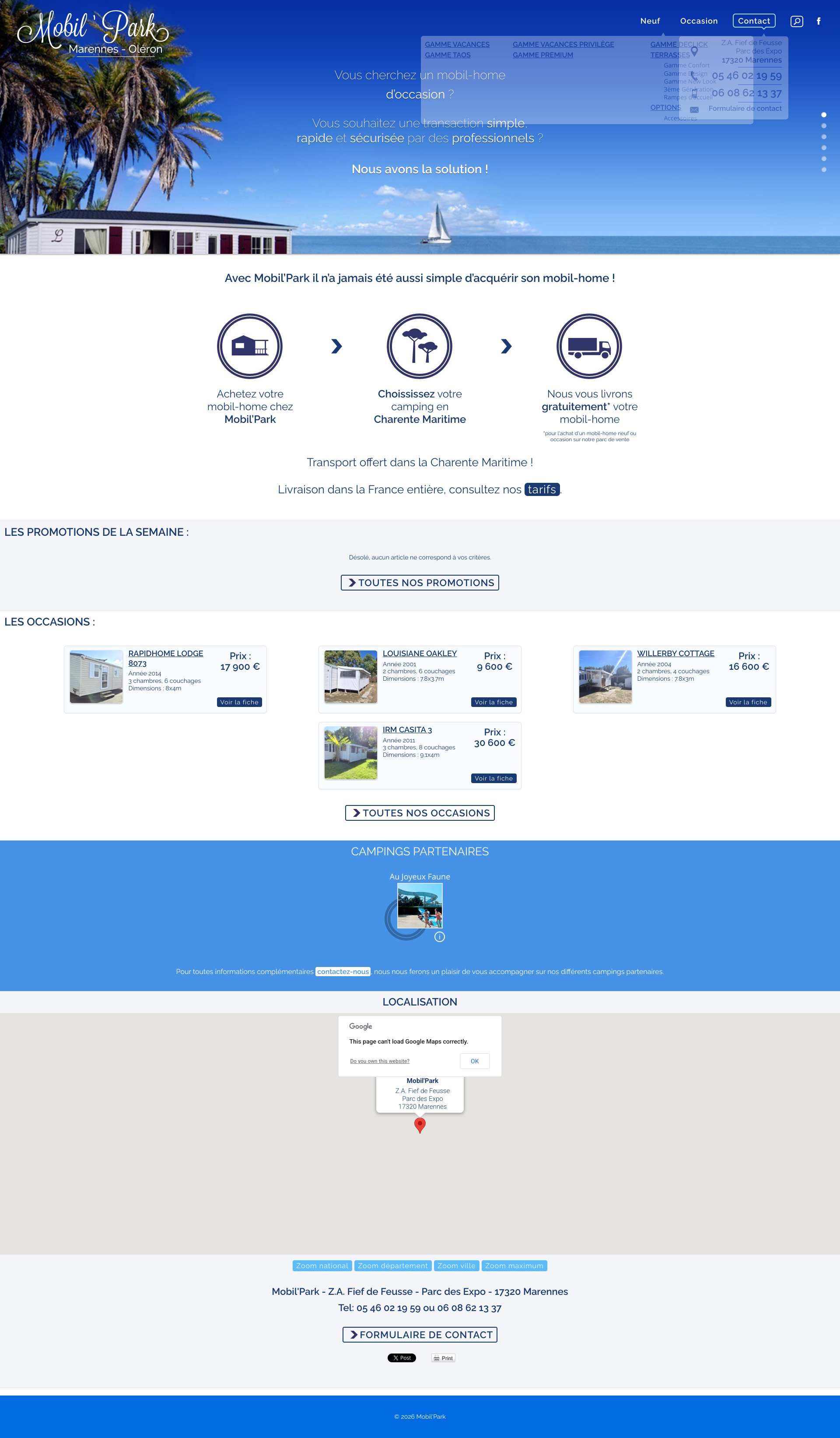 Aperçu du site