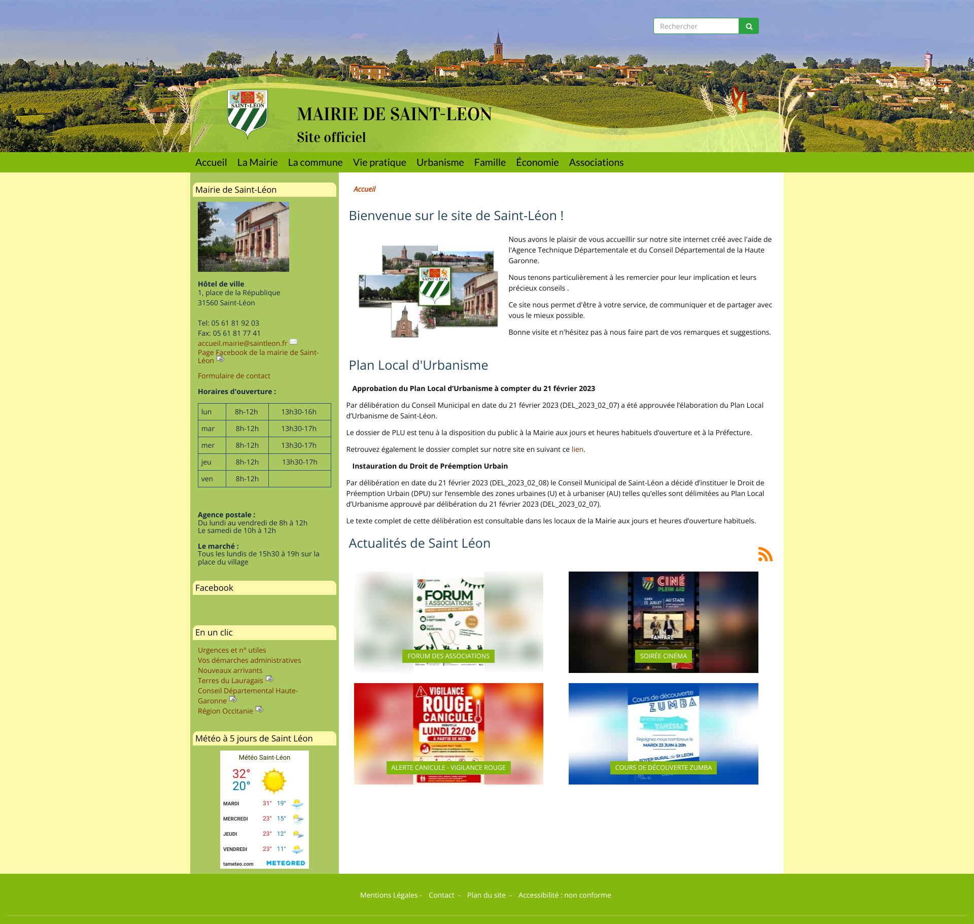Aperçu du site