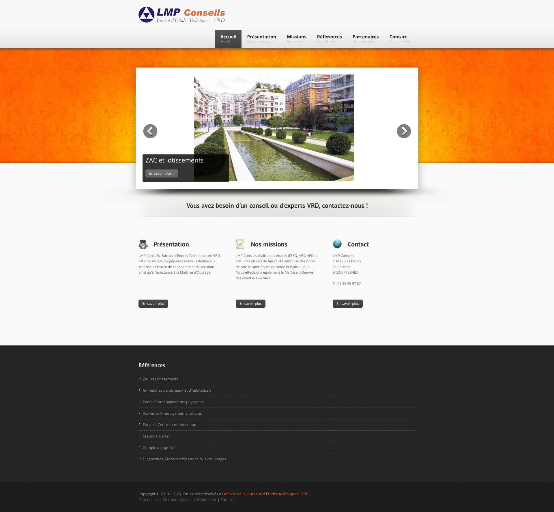 Aperçu du site