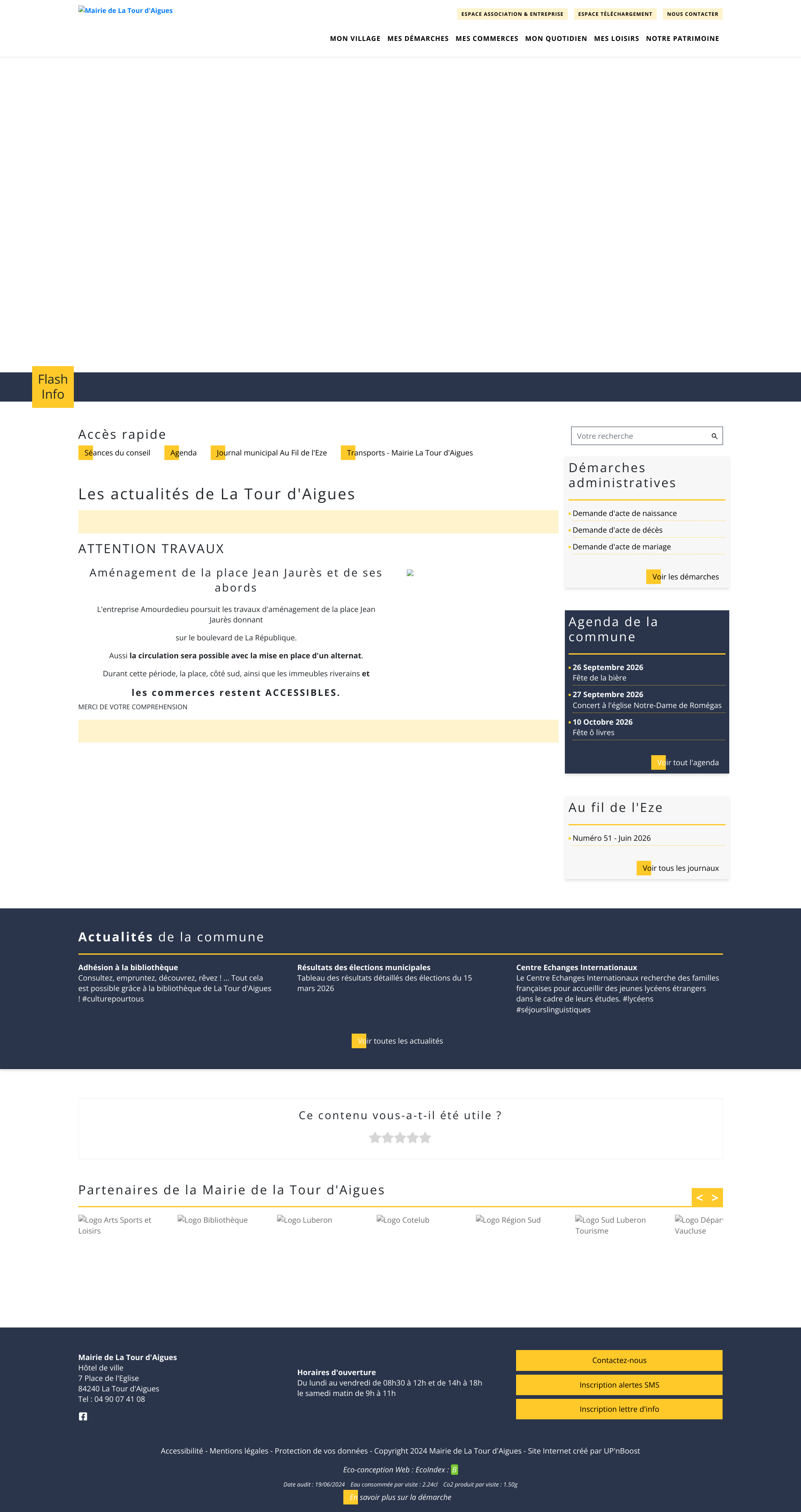 Aperçu du site
