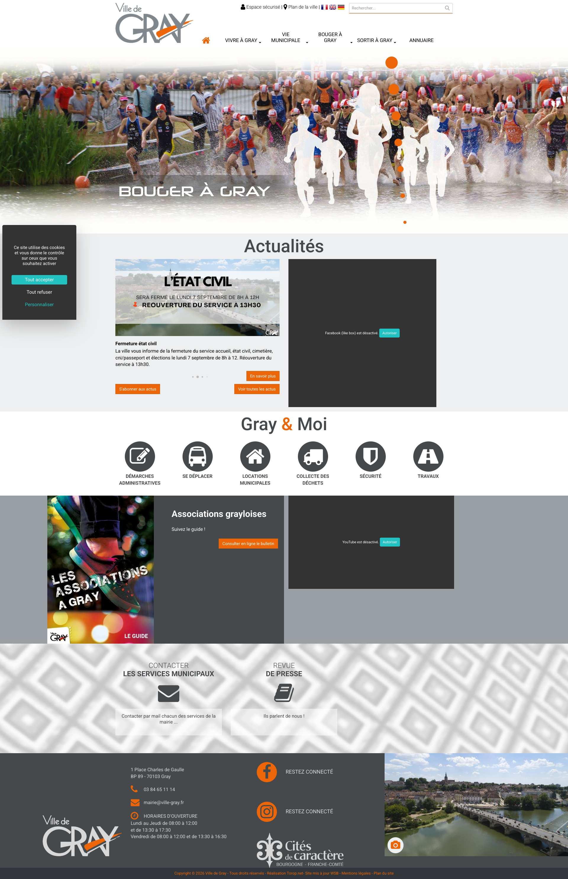 Aperçu du site