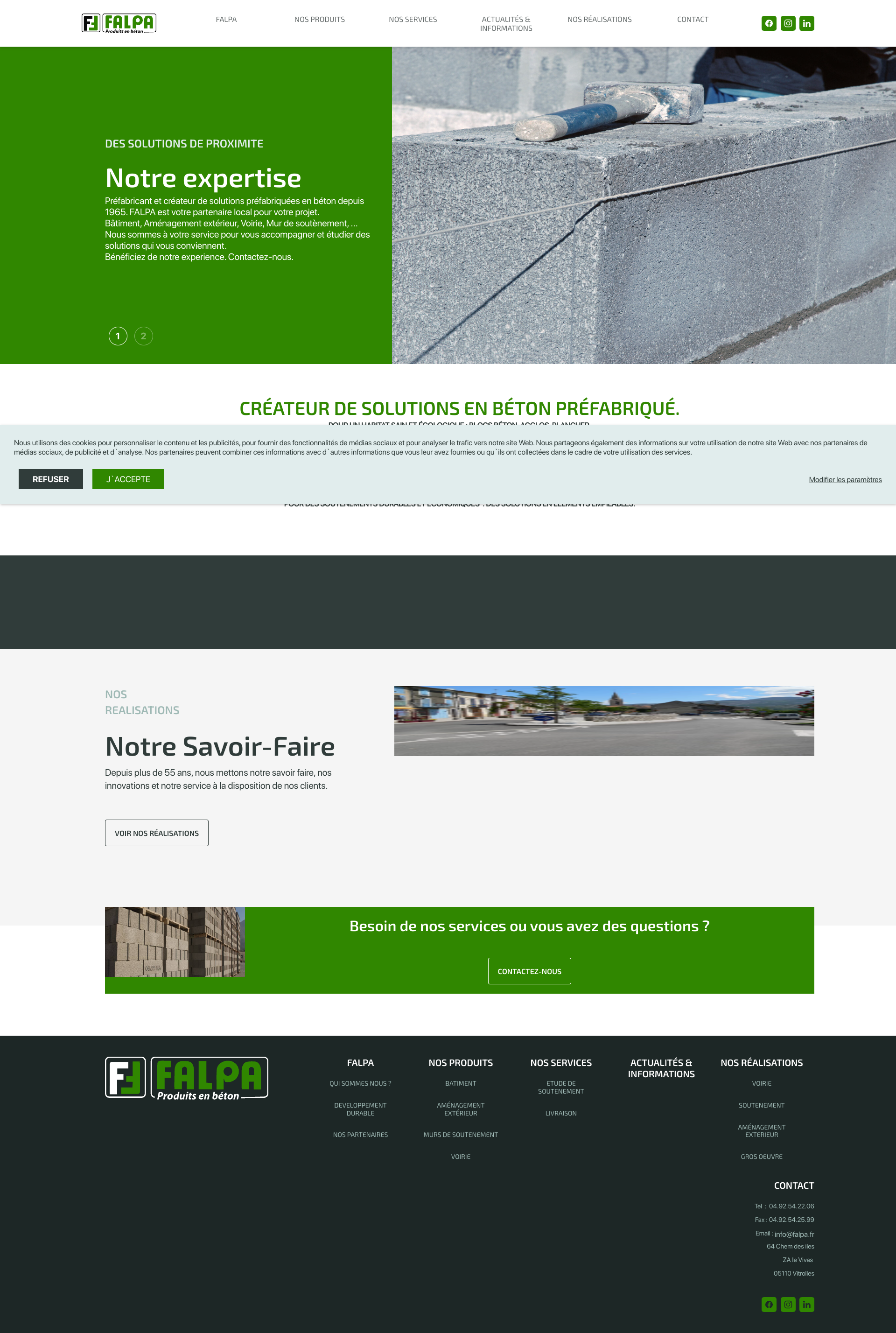 Aperçu du site
