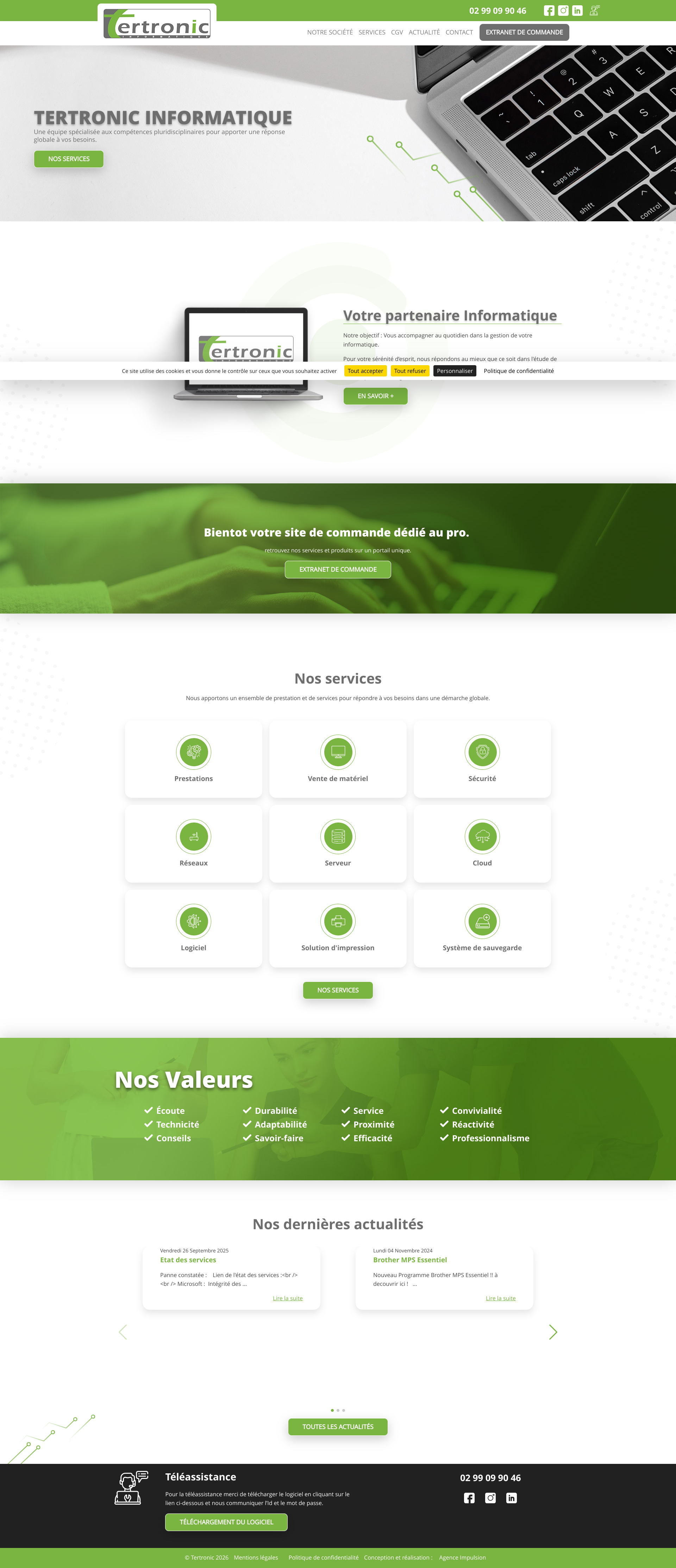 Aperçu du site
