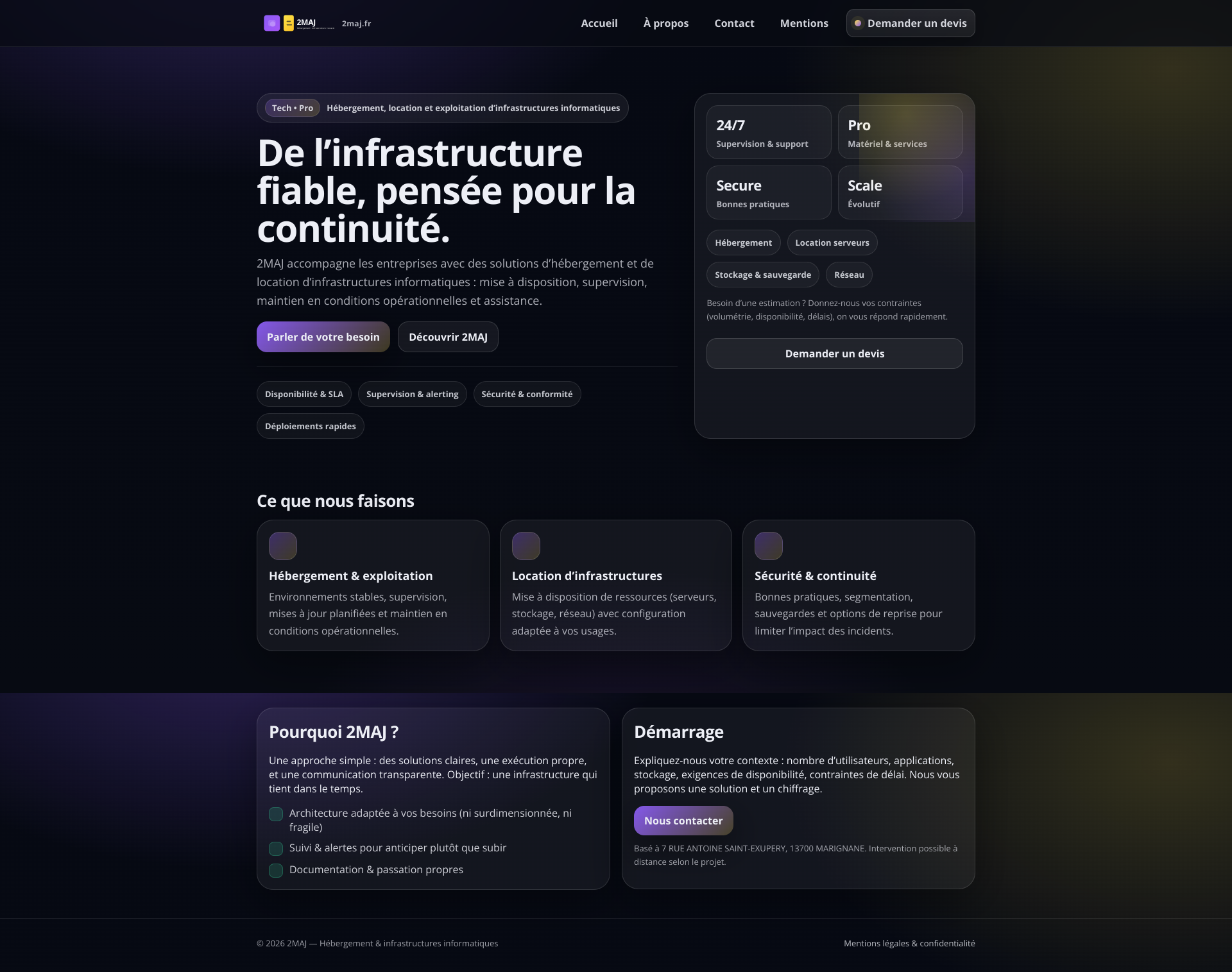 Aperçu du site