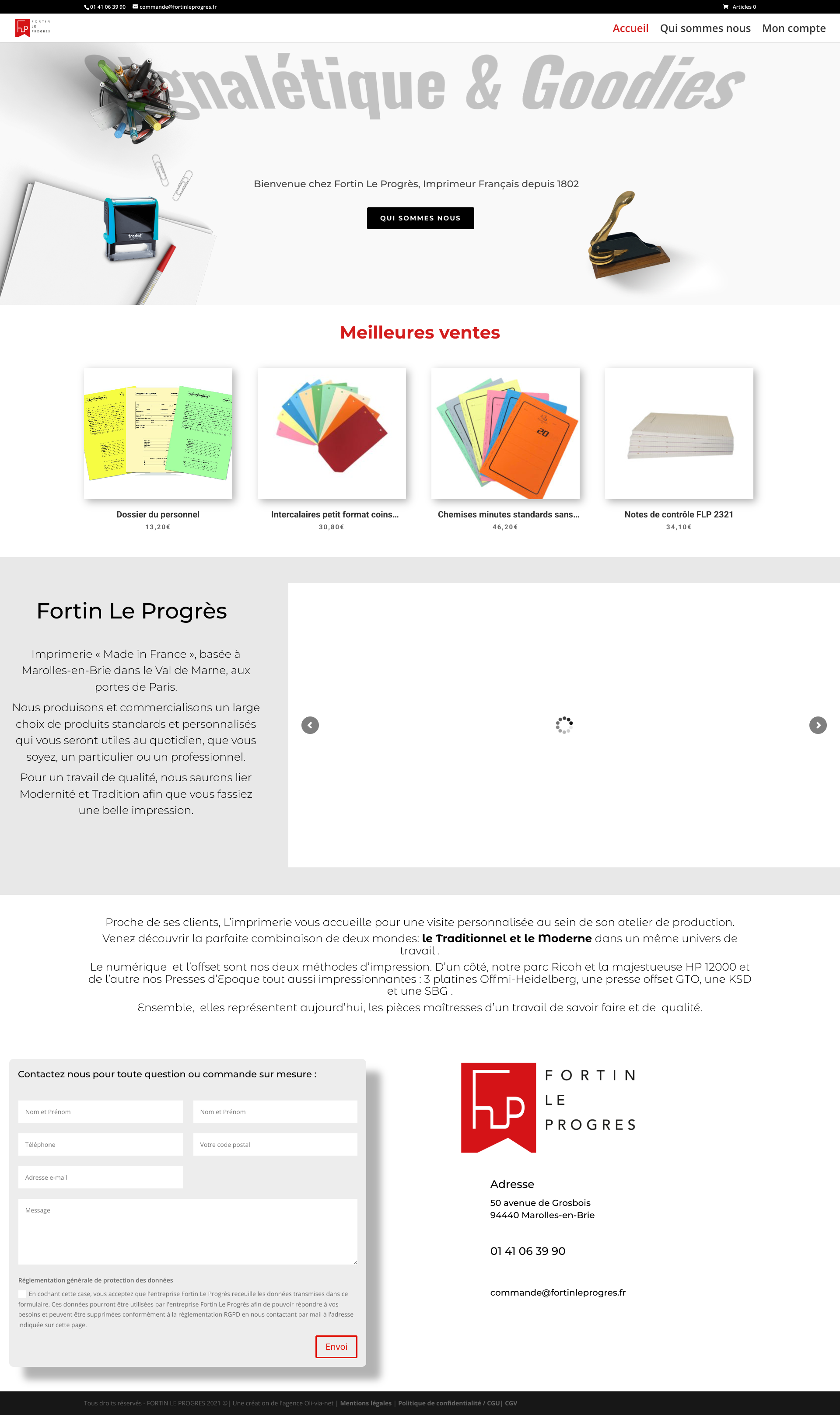 Aperçu du site