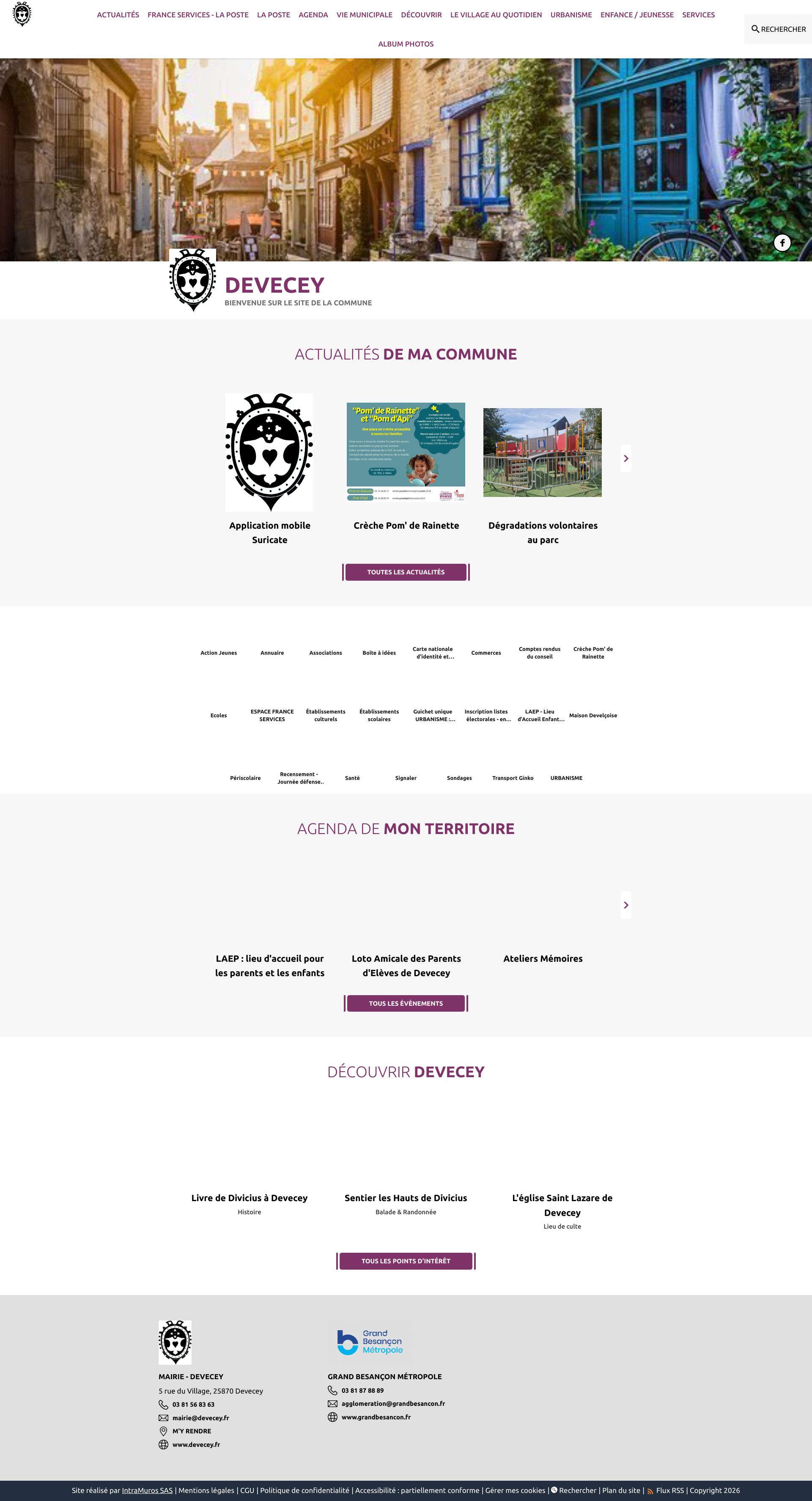 Aperçu du site