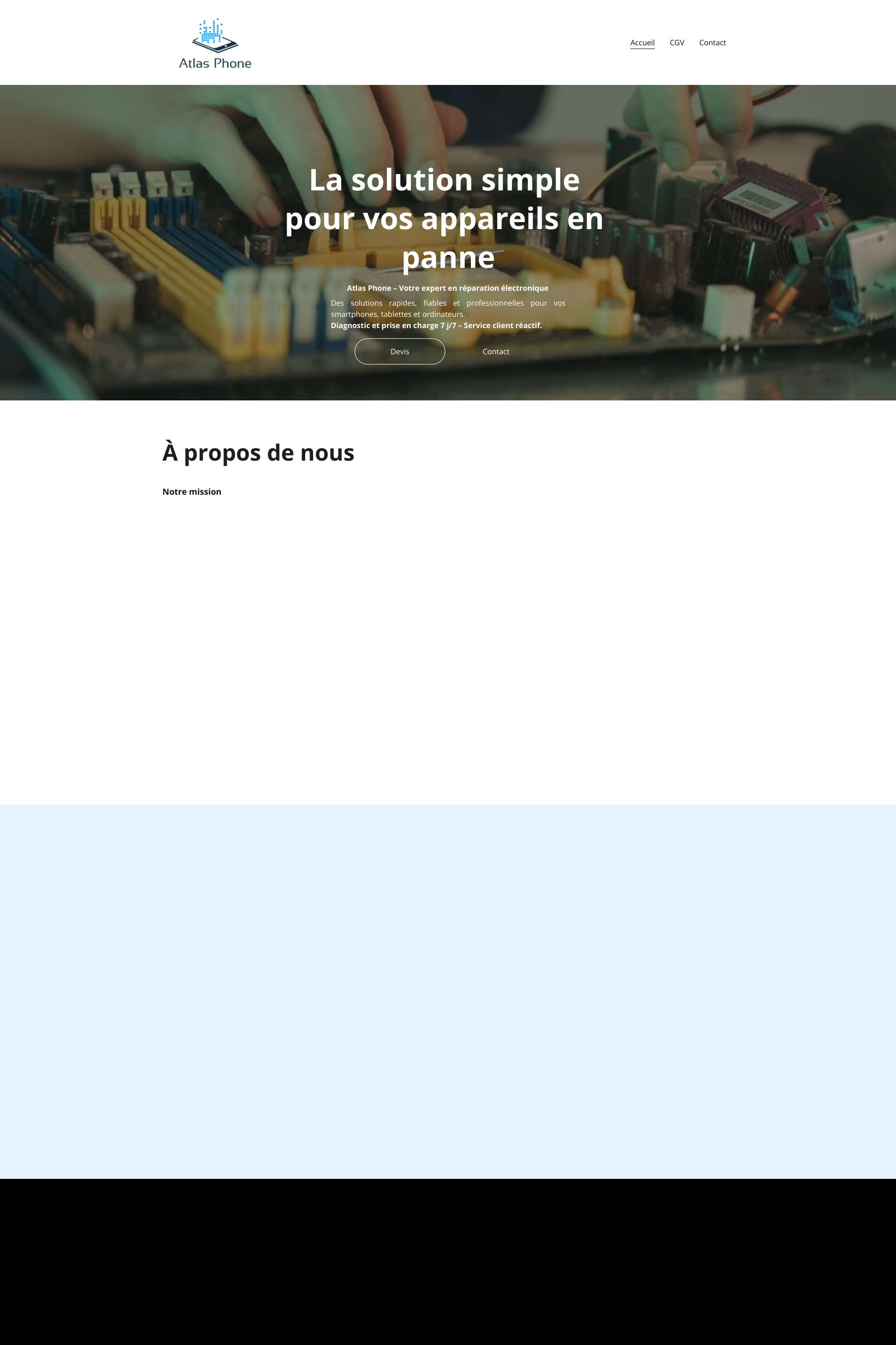 Aperçu du site