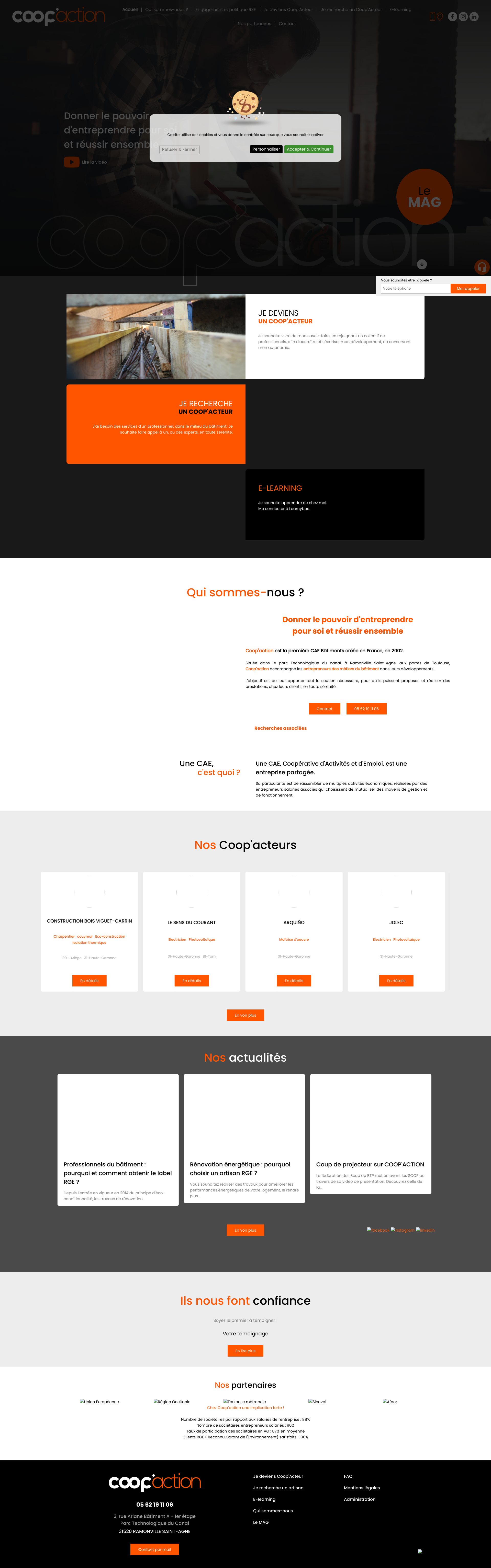 Aperçu du site