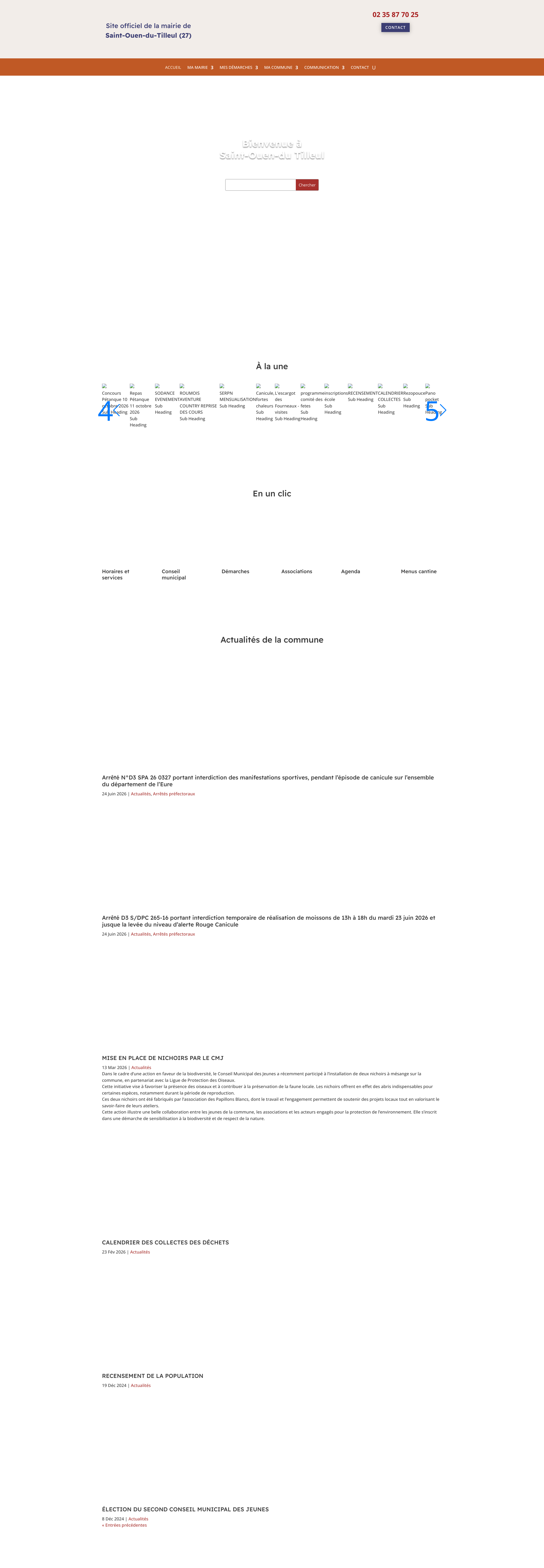 Aperçu du site