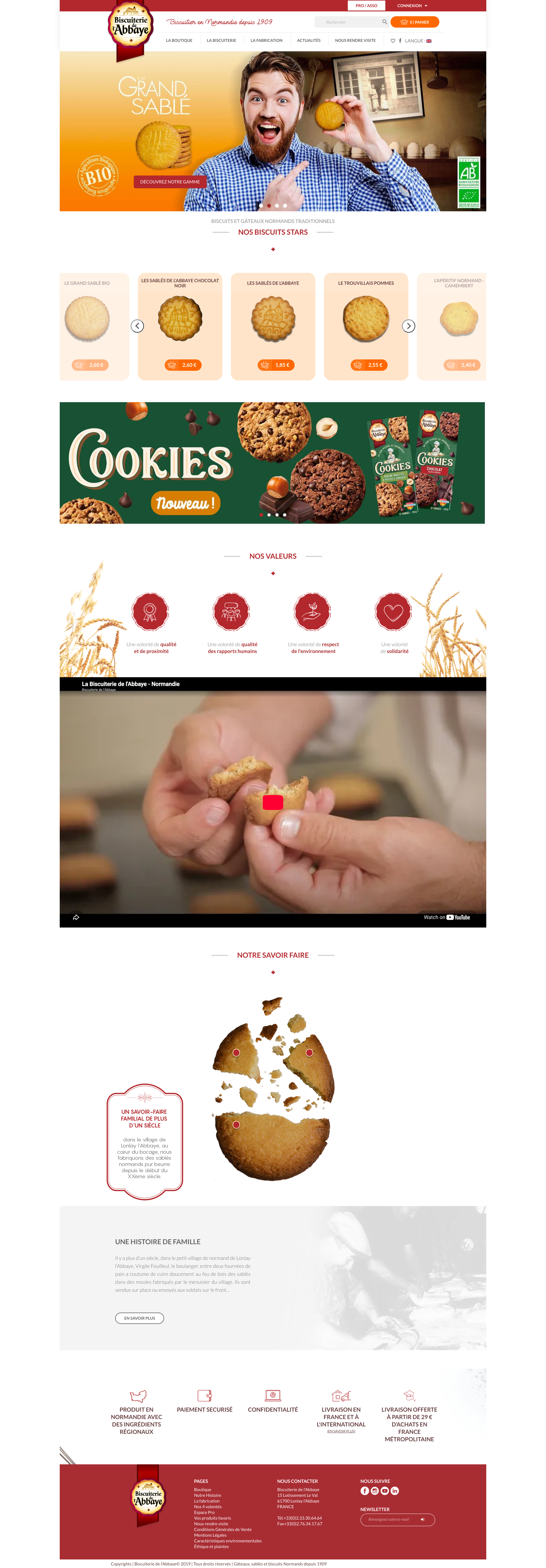 Aperçu du site