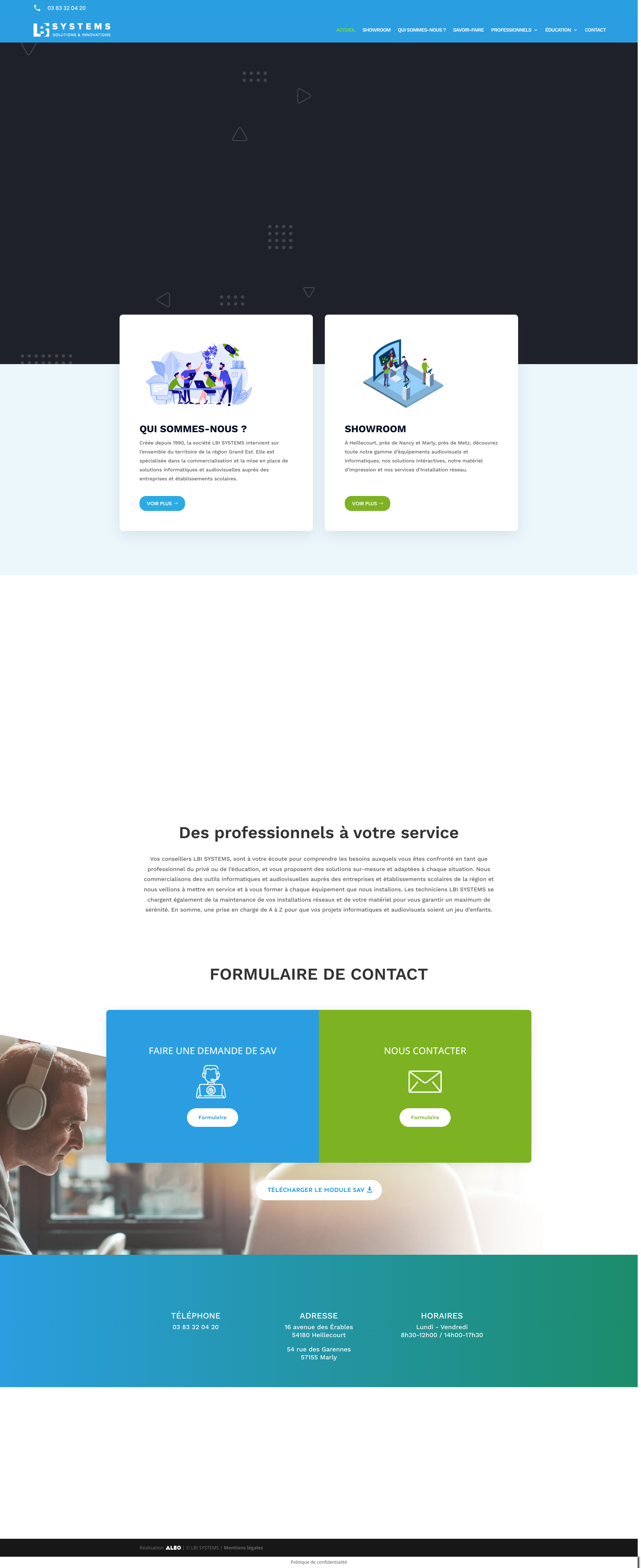 Aperçu du site
