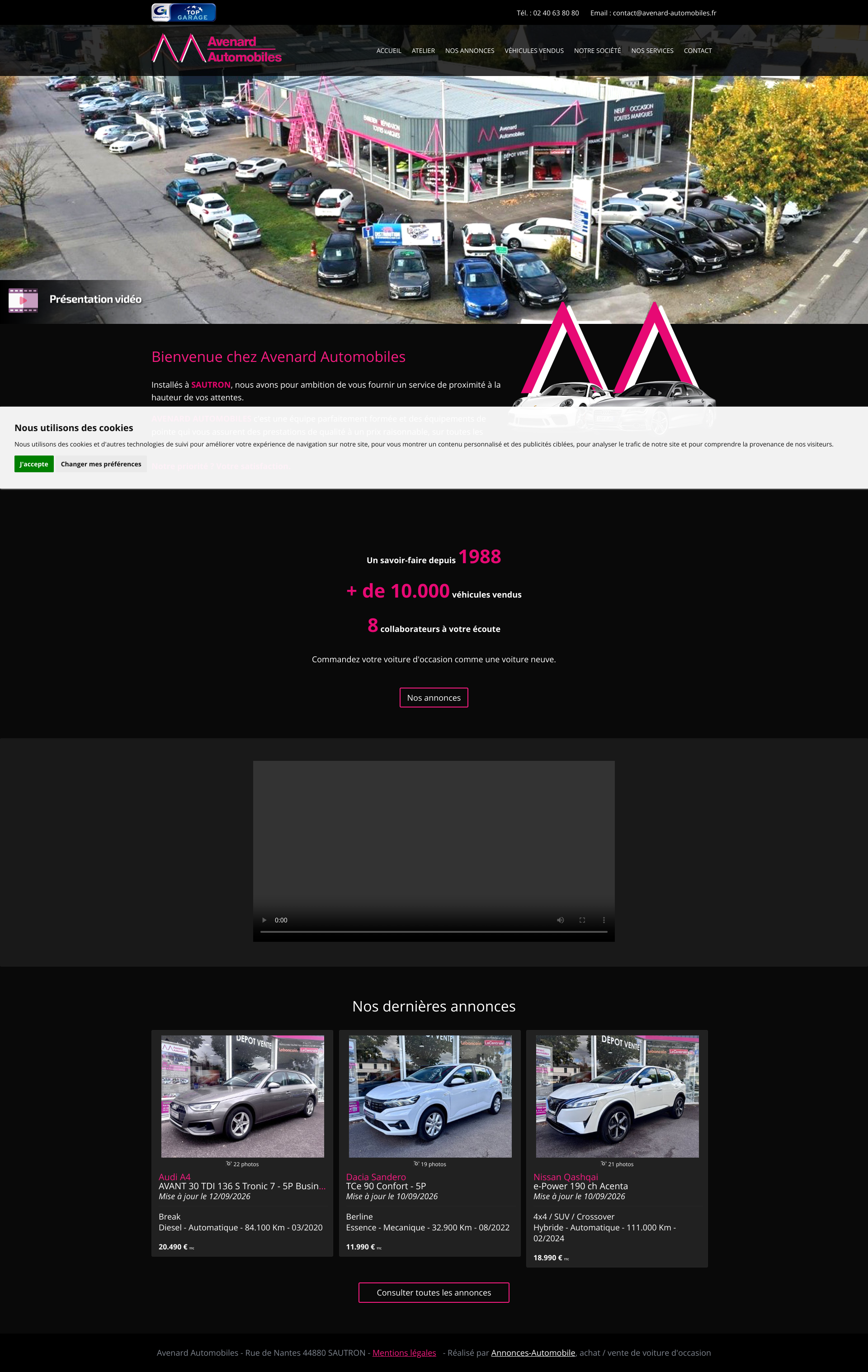 Aperçu du site