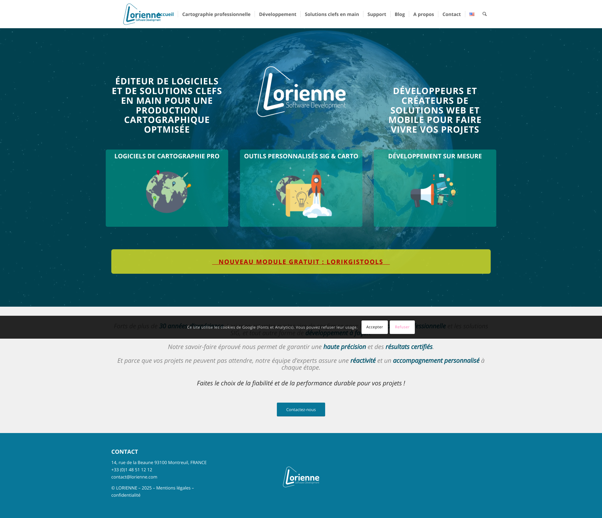 Aperçu du site