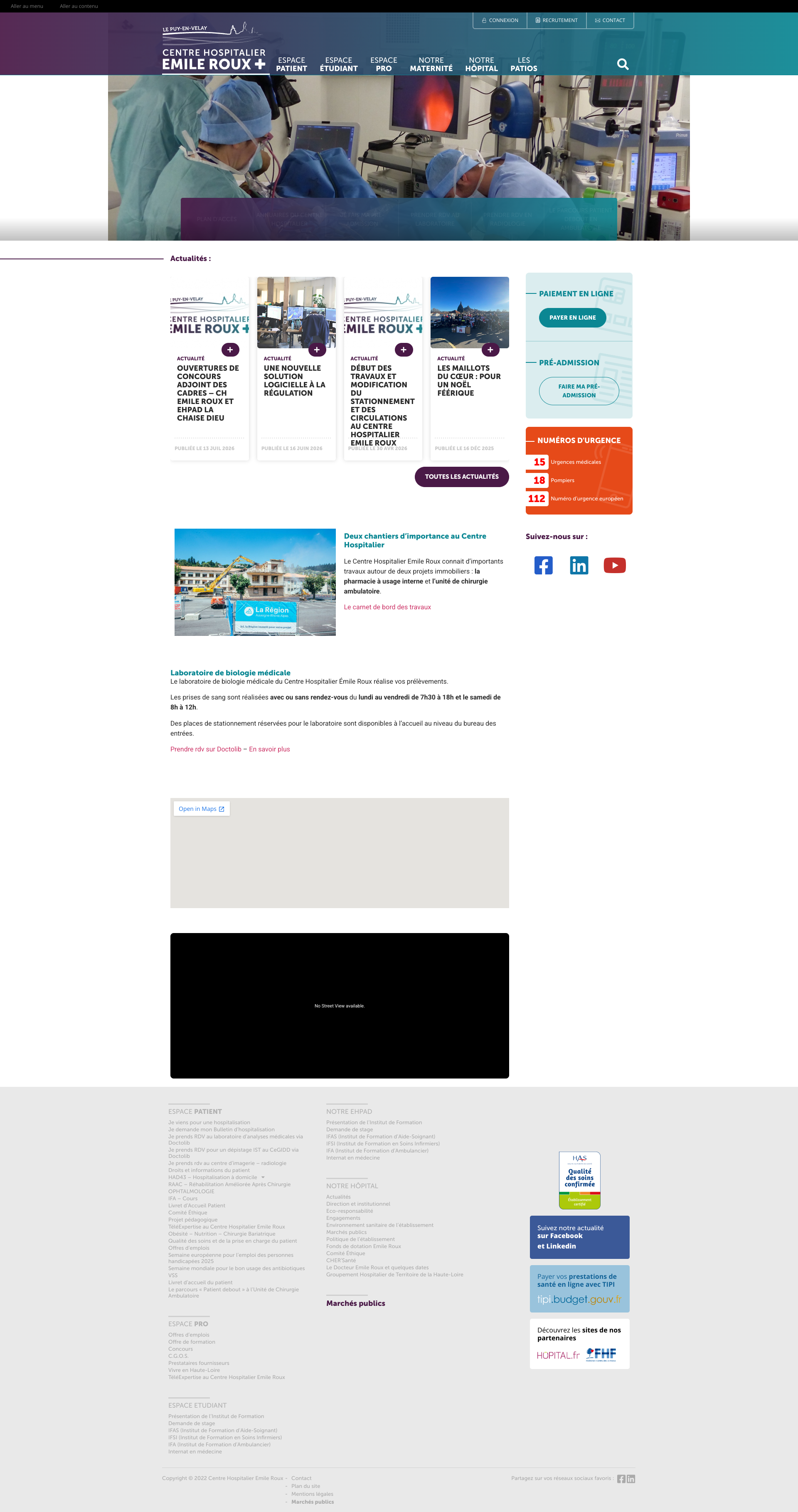 Aperçu du site