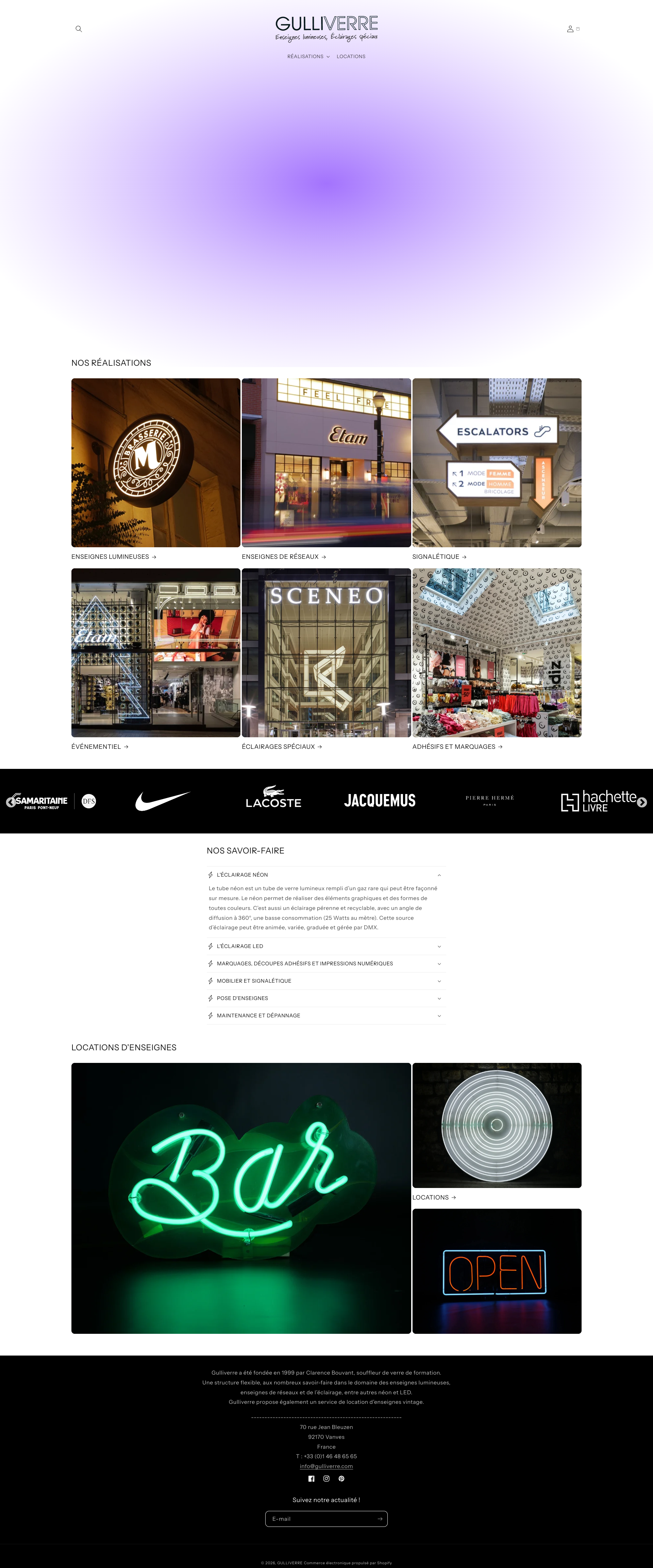 Aperçu du site