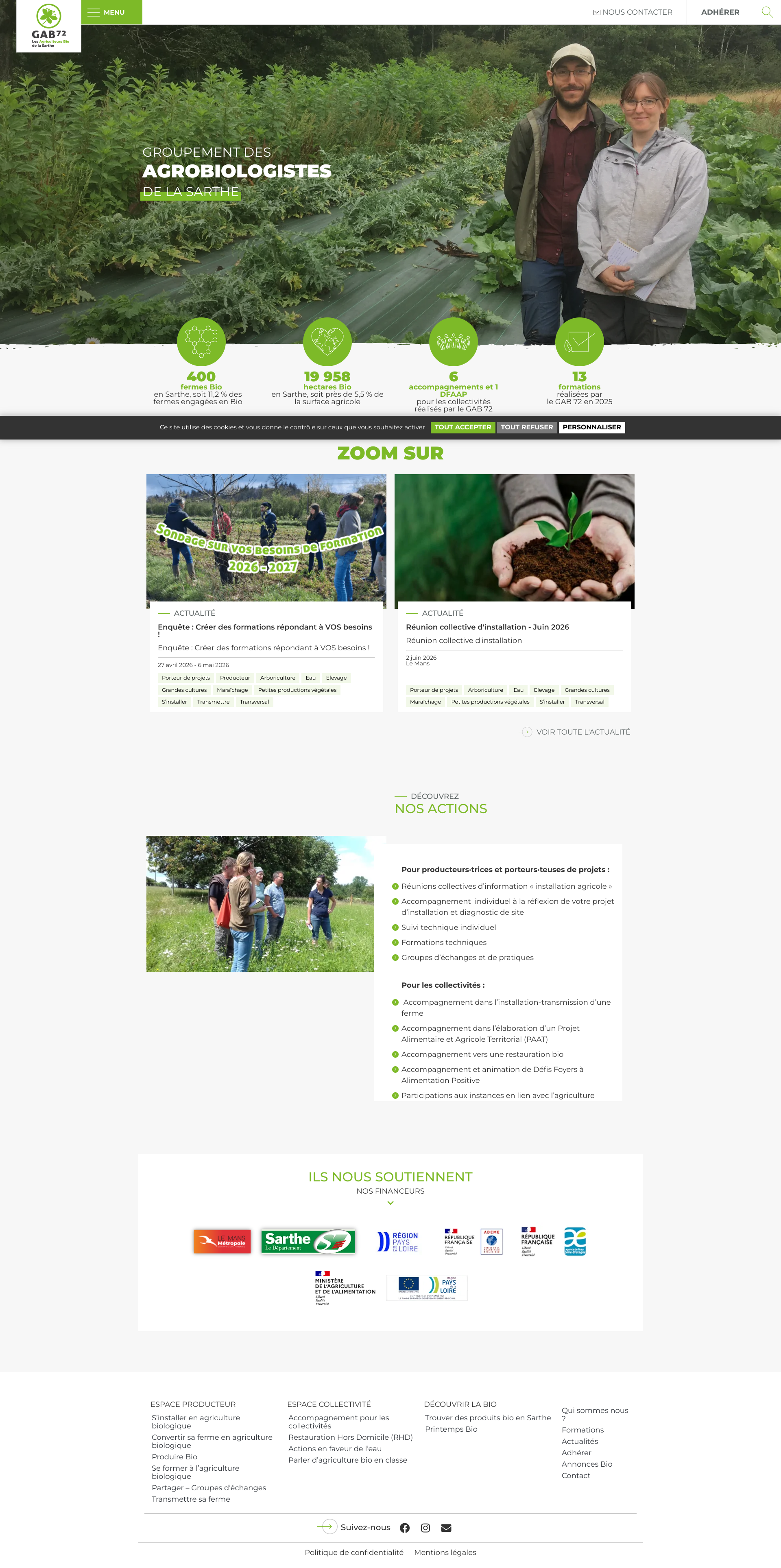Aperçu du site