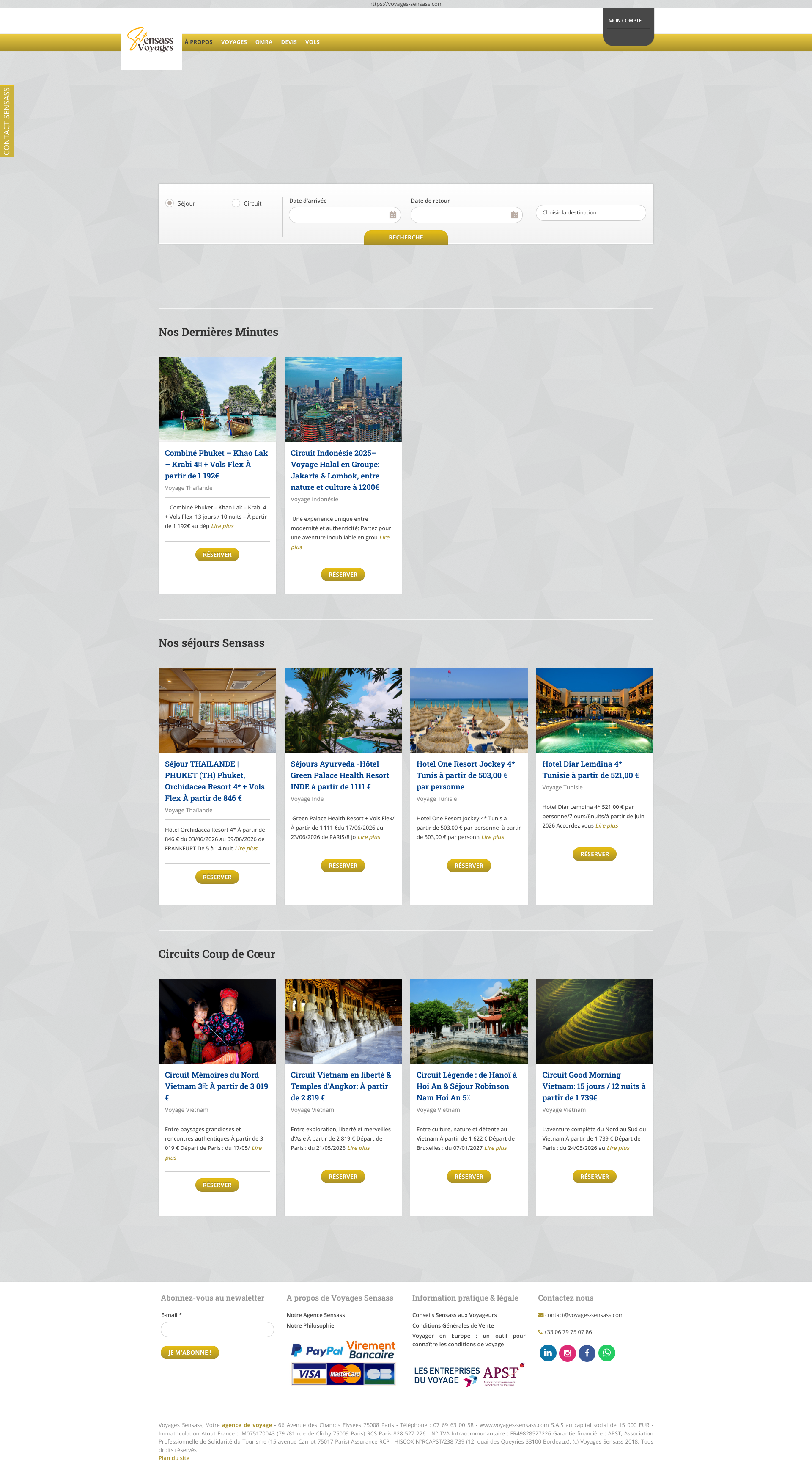 Aperçu du site