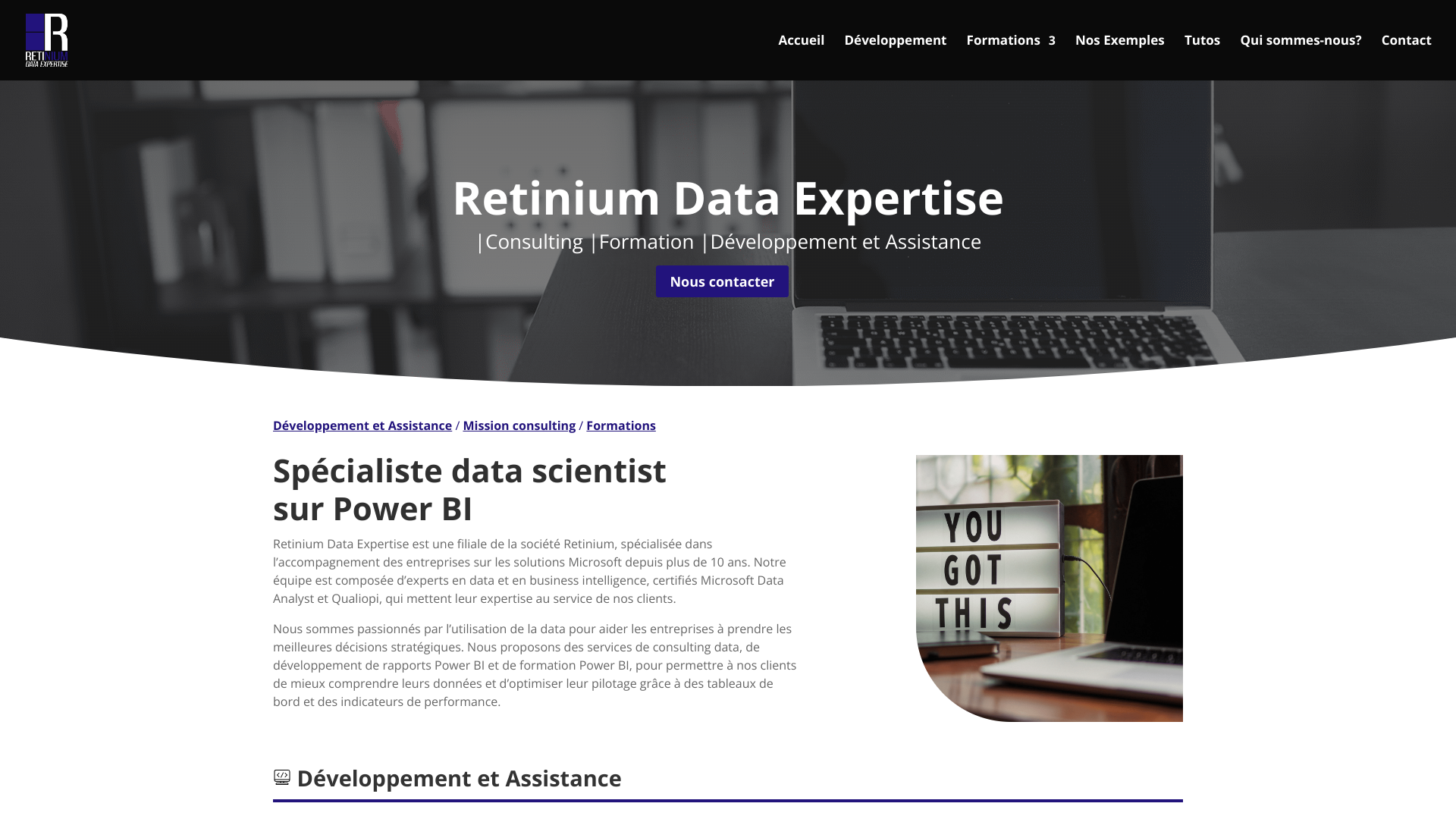 Aperçu du site