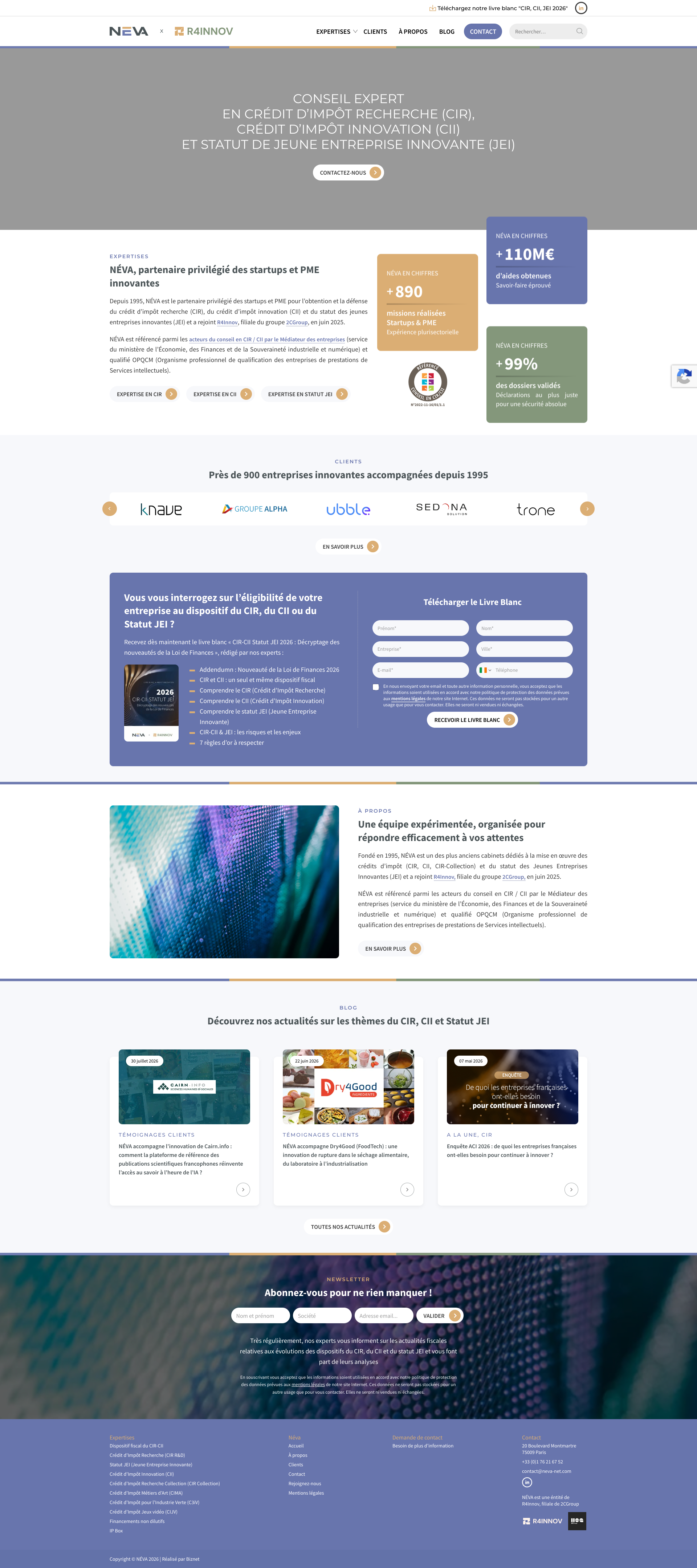 Aperçu du site