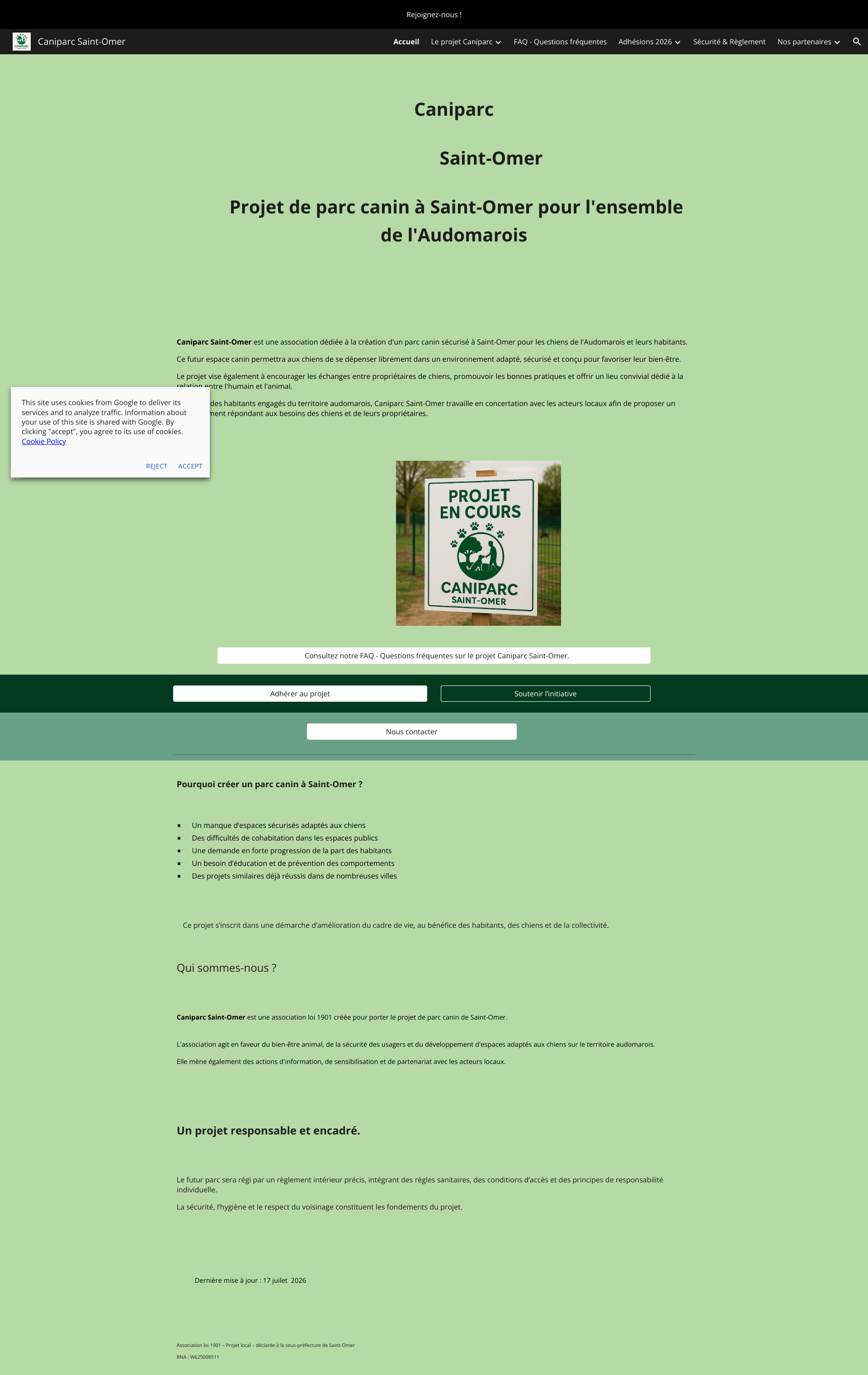 Aperçu du site