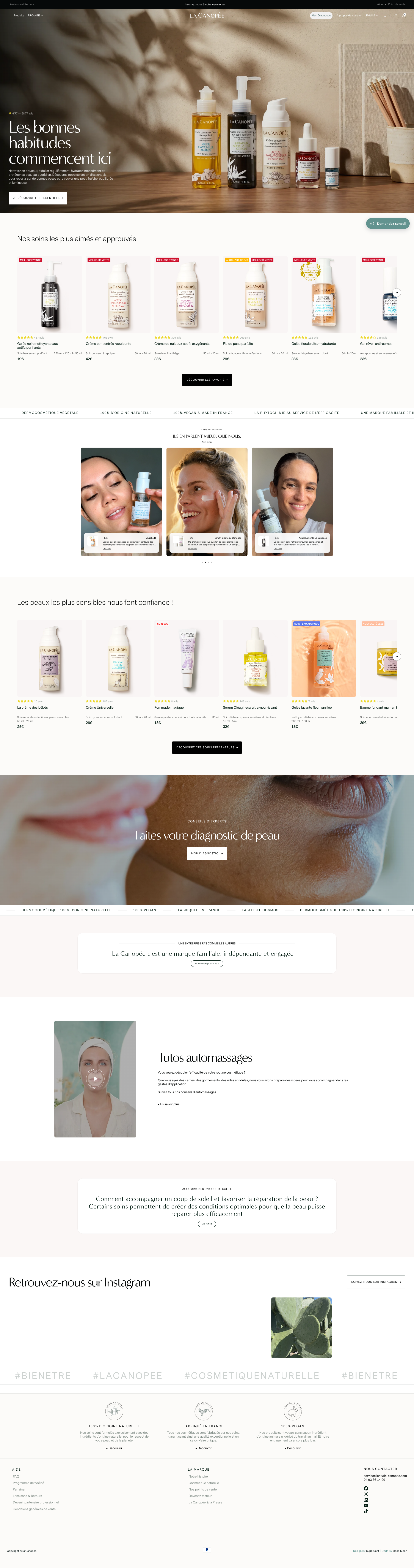 Aperçu du site