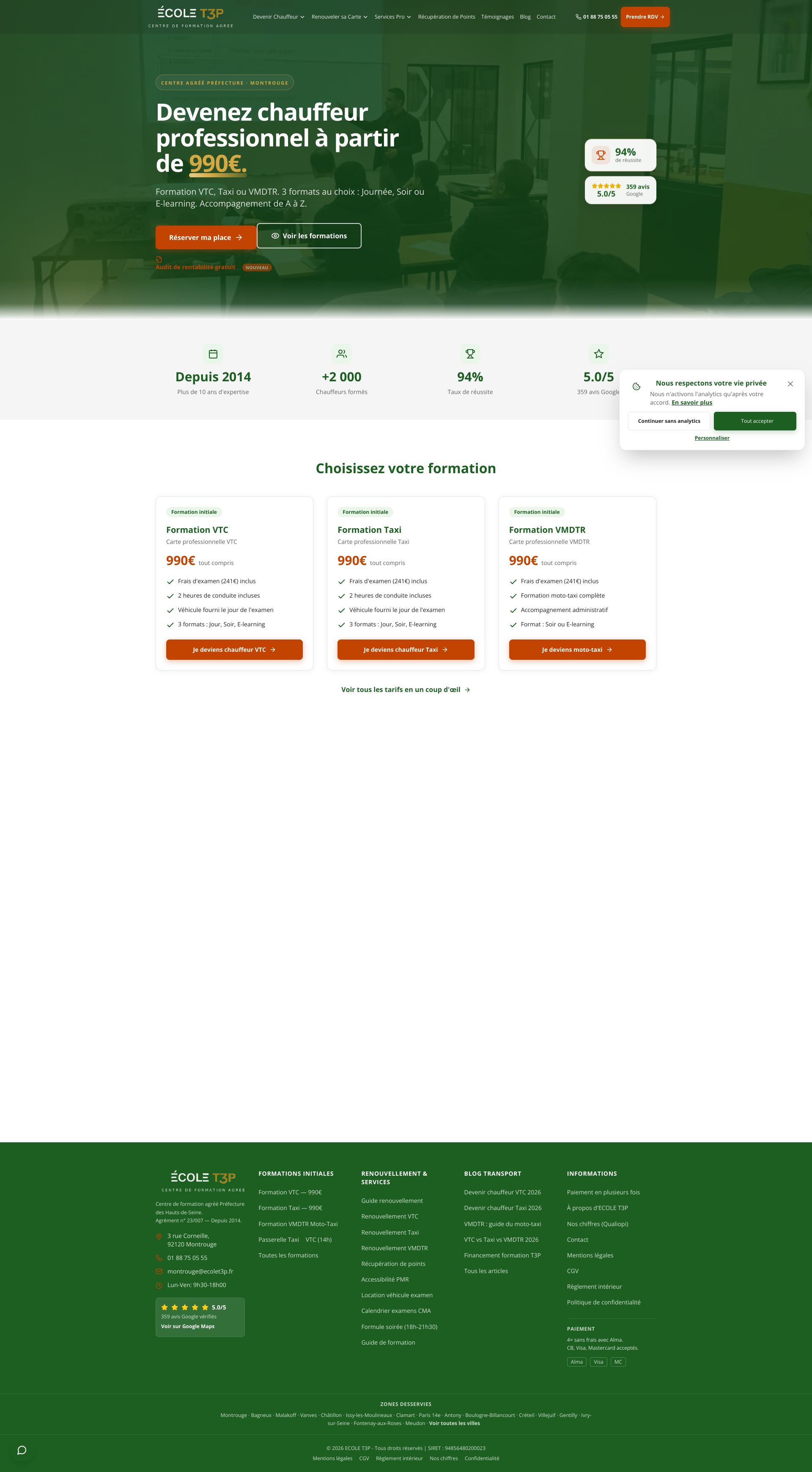 Aperçu du site