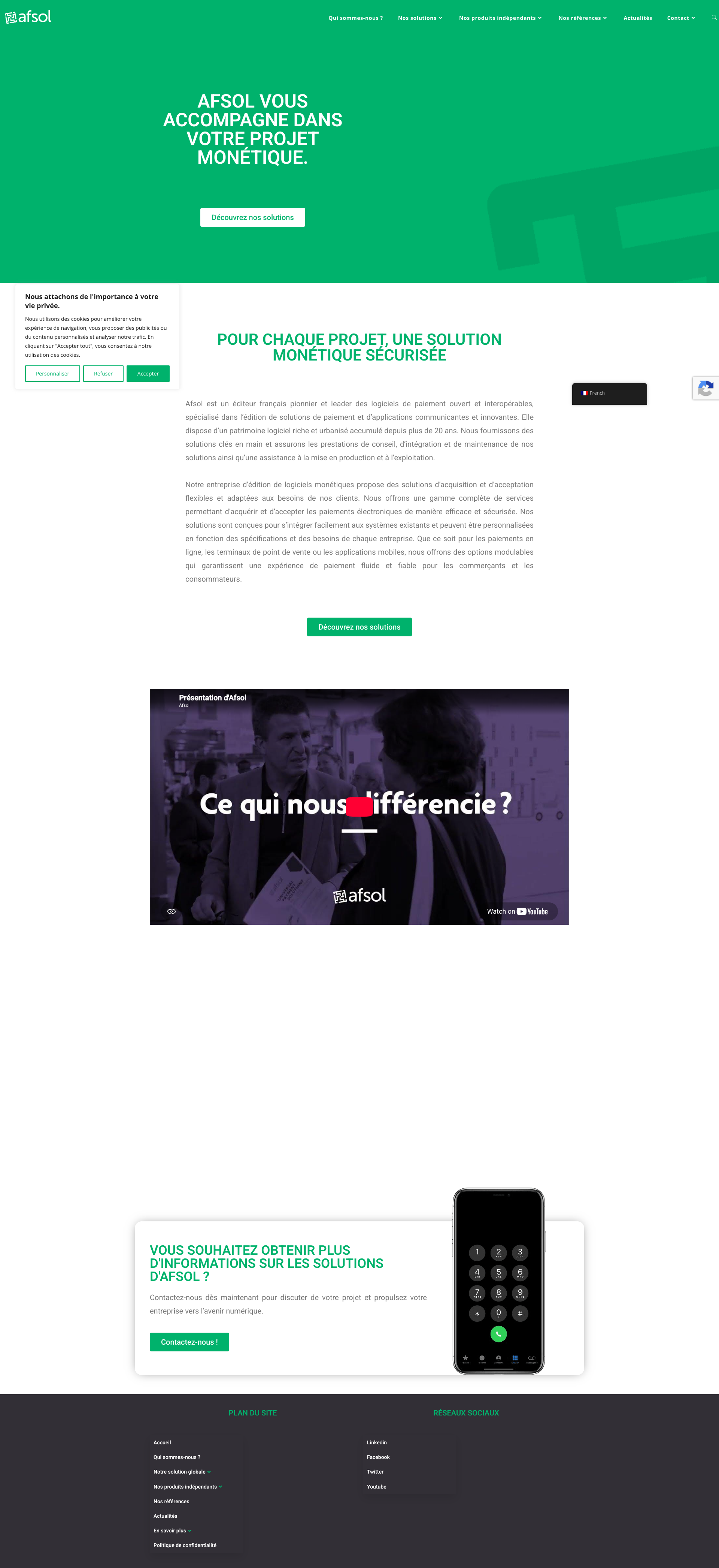 Aperçu du site