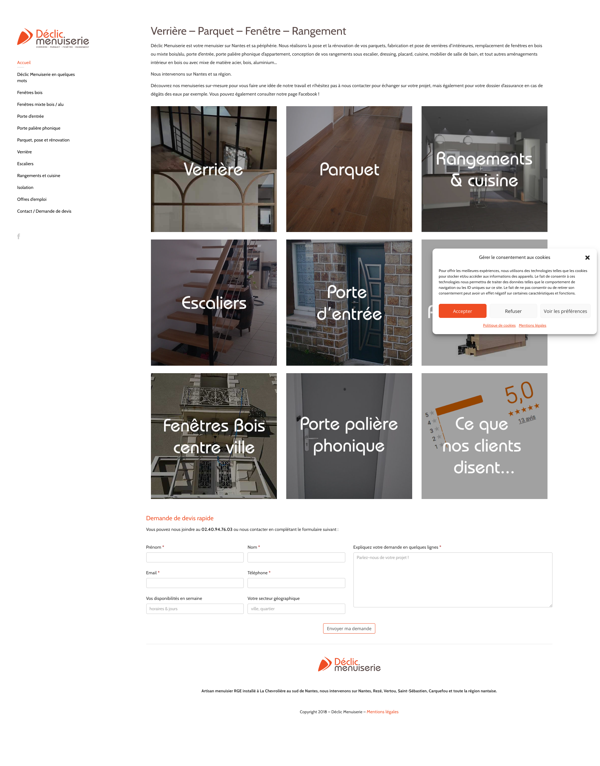 Aperçu du site