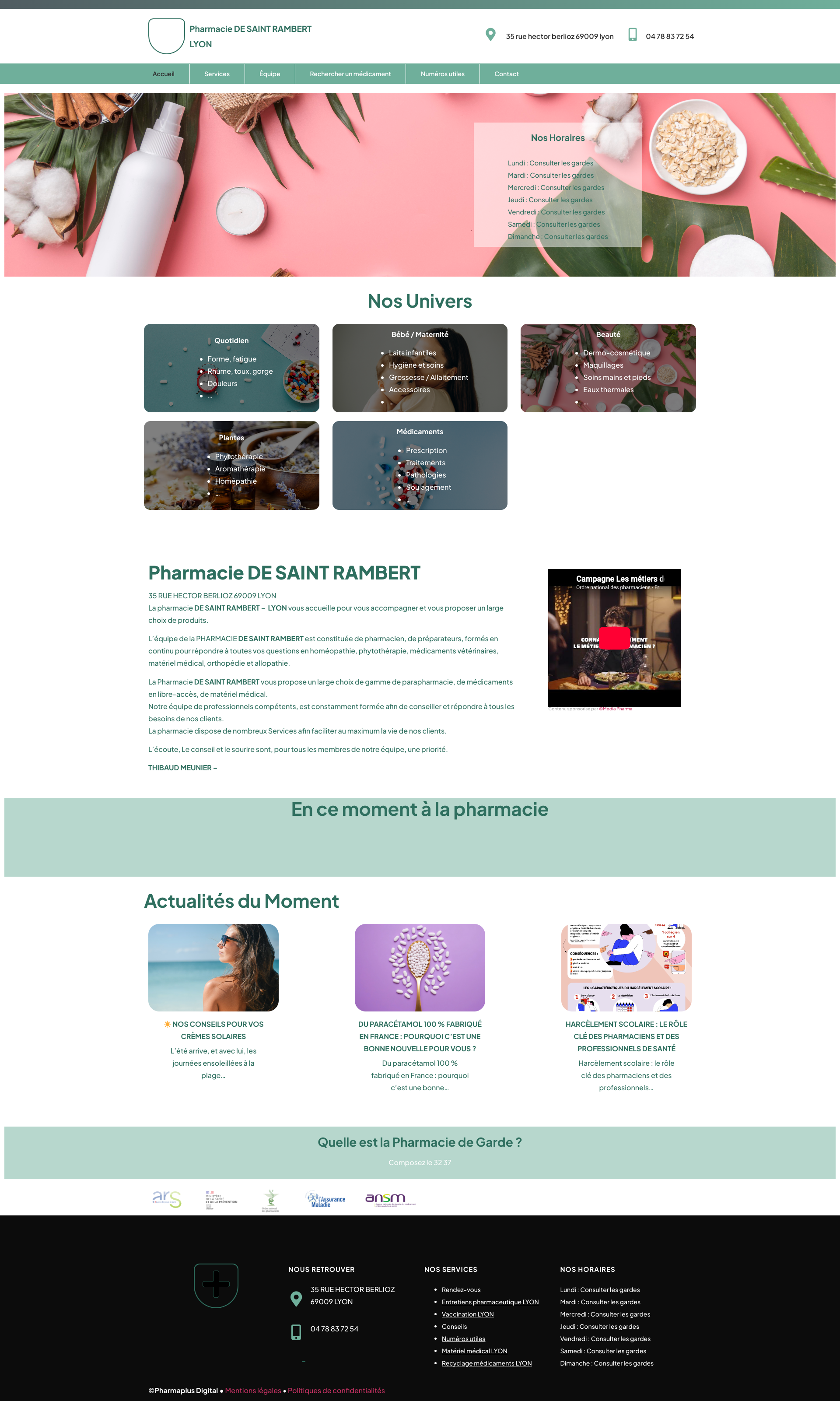 Aperçu du site