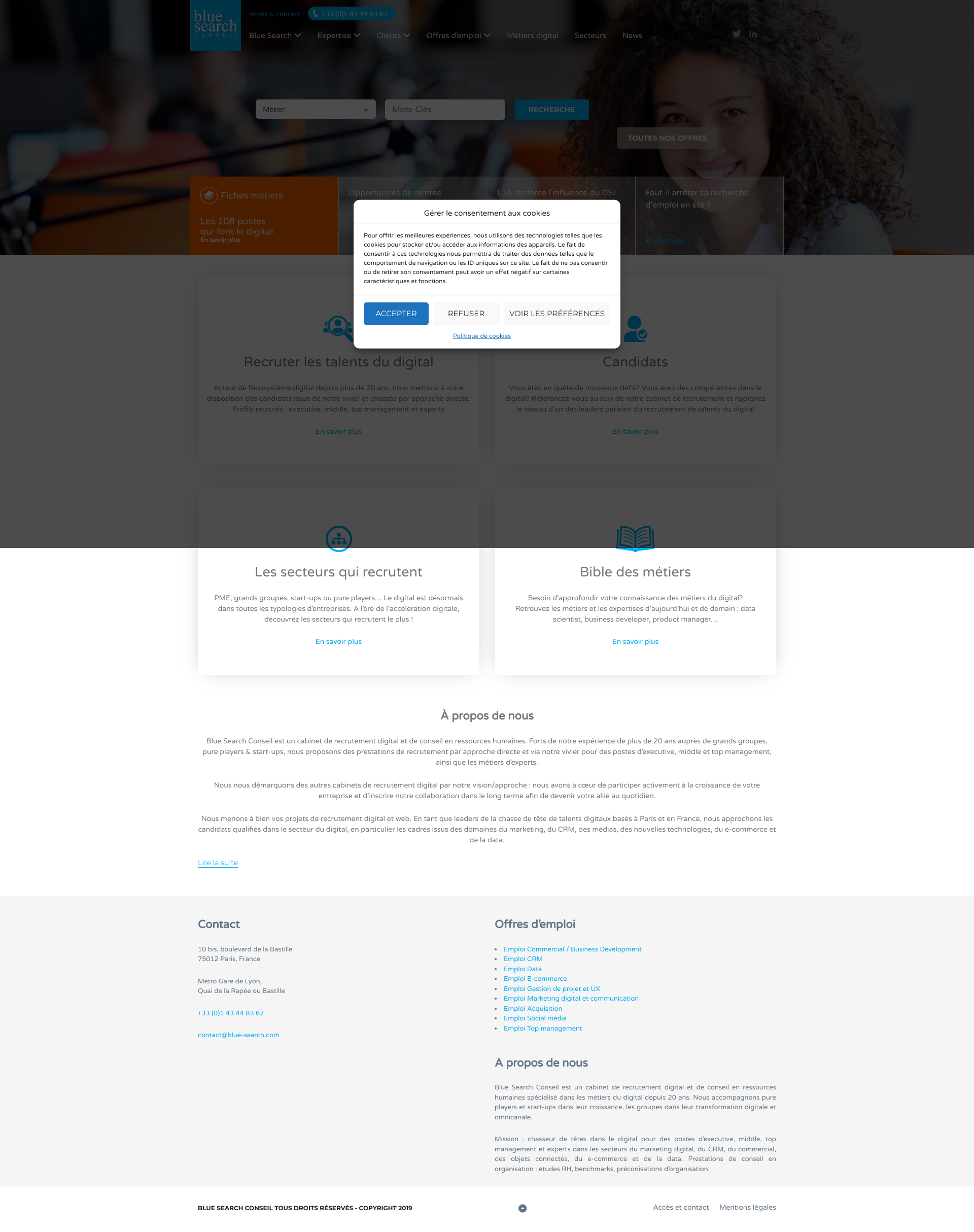 Aperçu du site