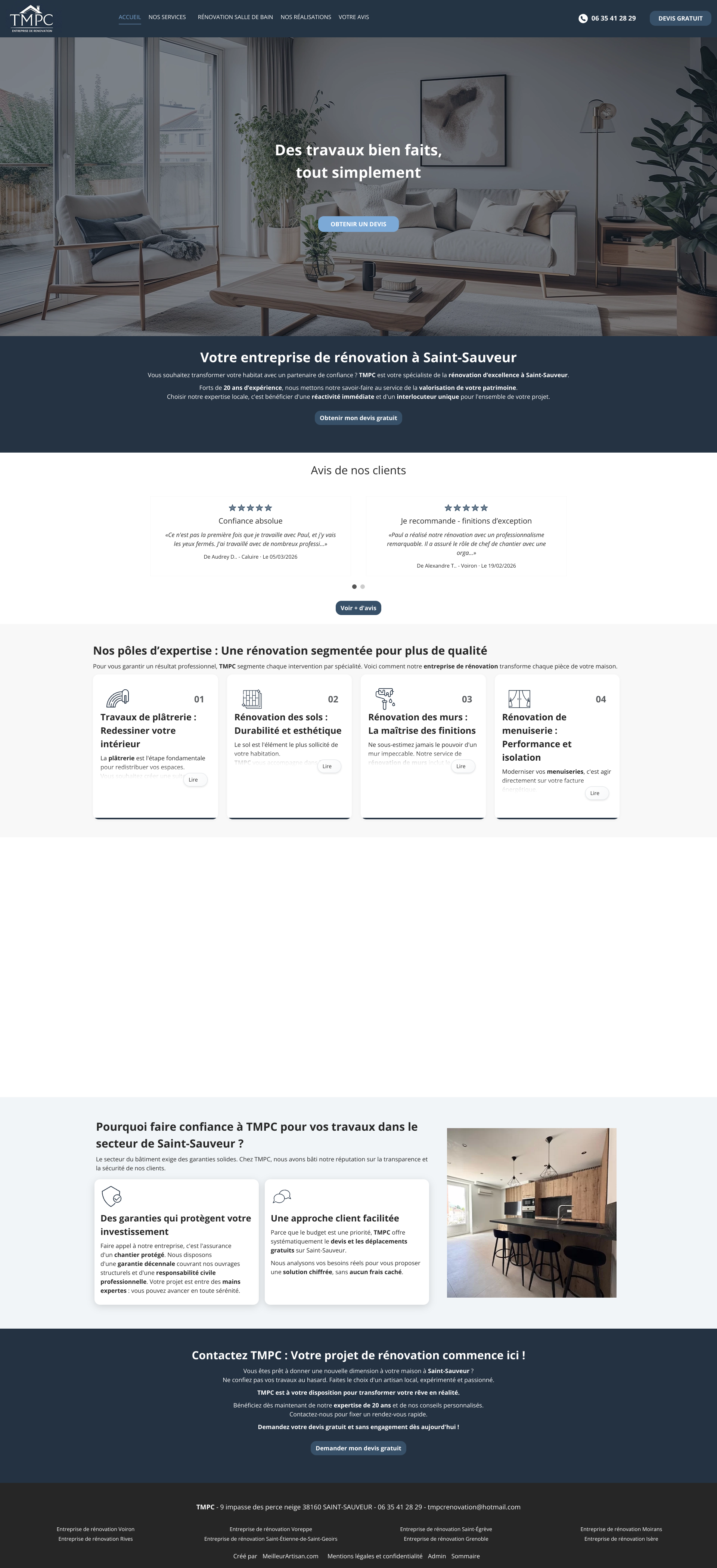 Aperçu du site