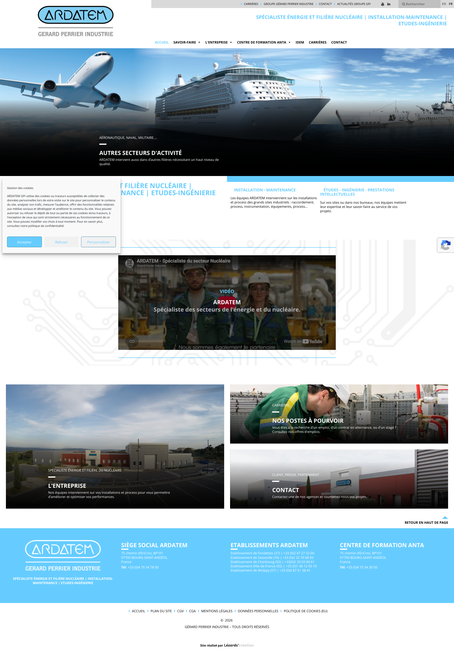 Aperçu du site