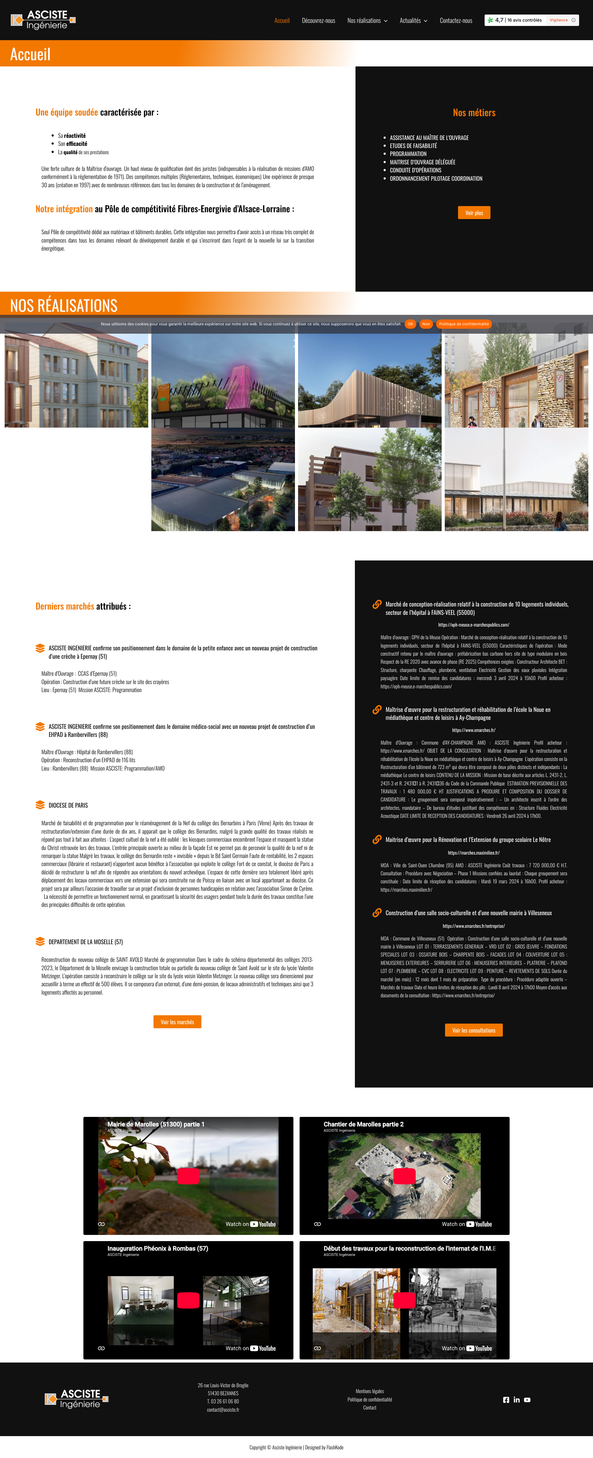 Aperçu du site