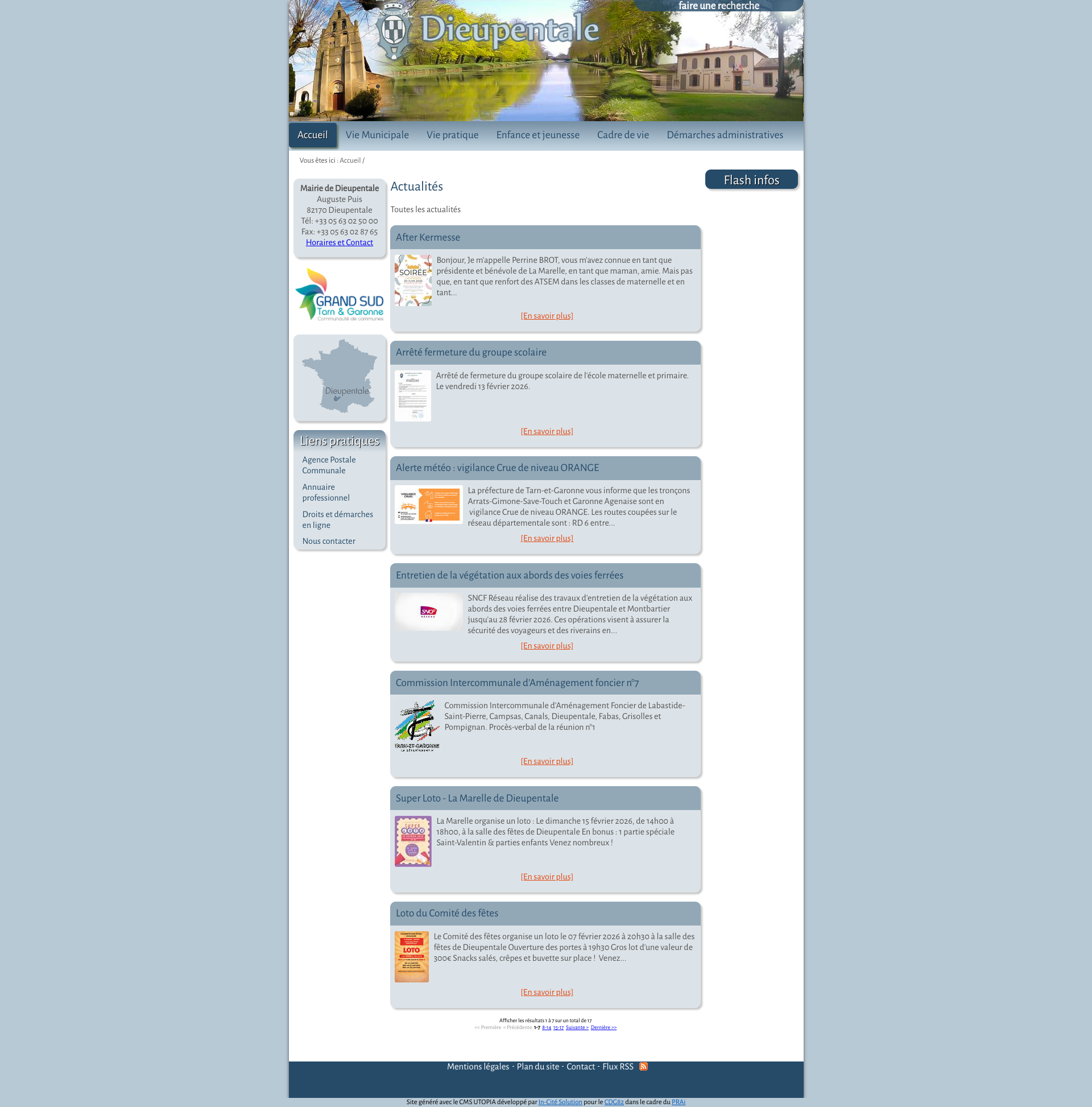 Aperçu du site