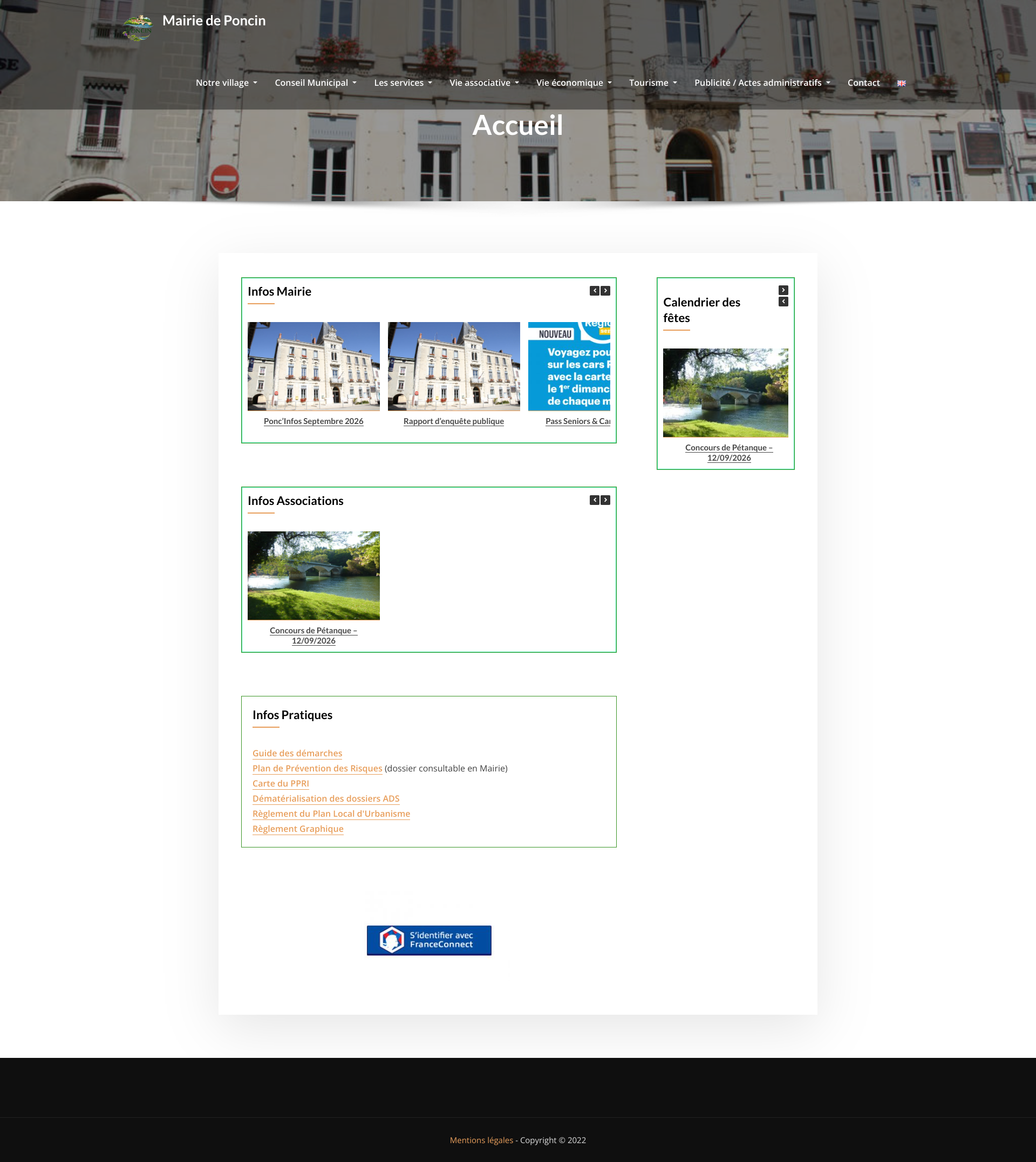 Aperçu du site