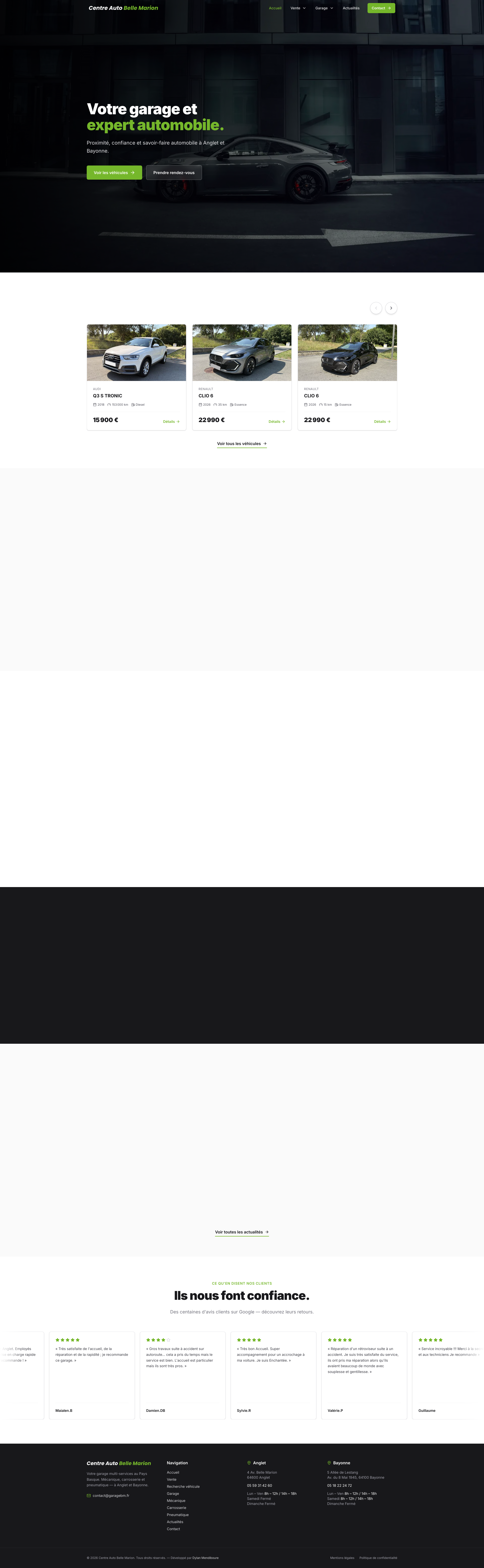 Aperçu du site