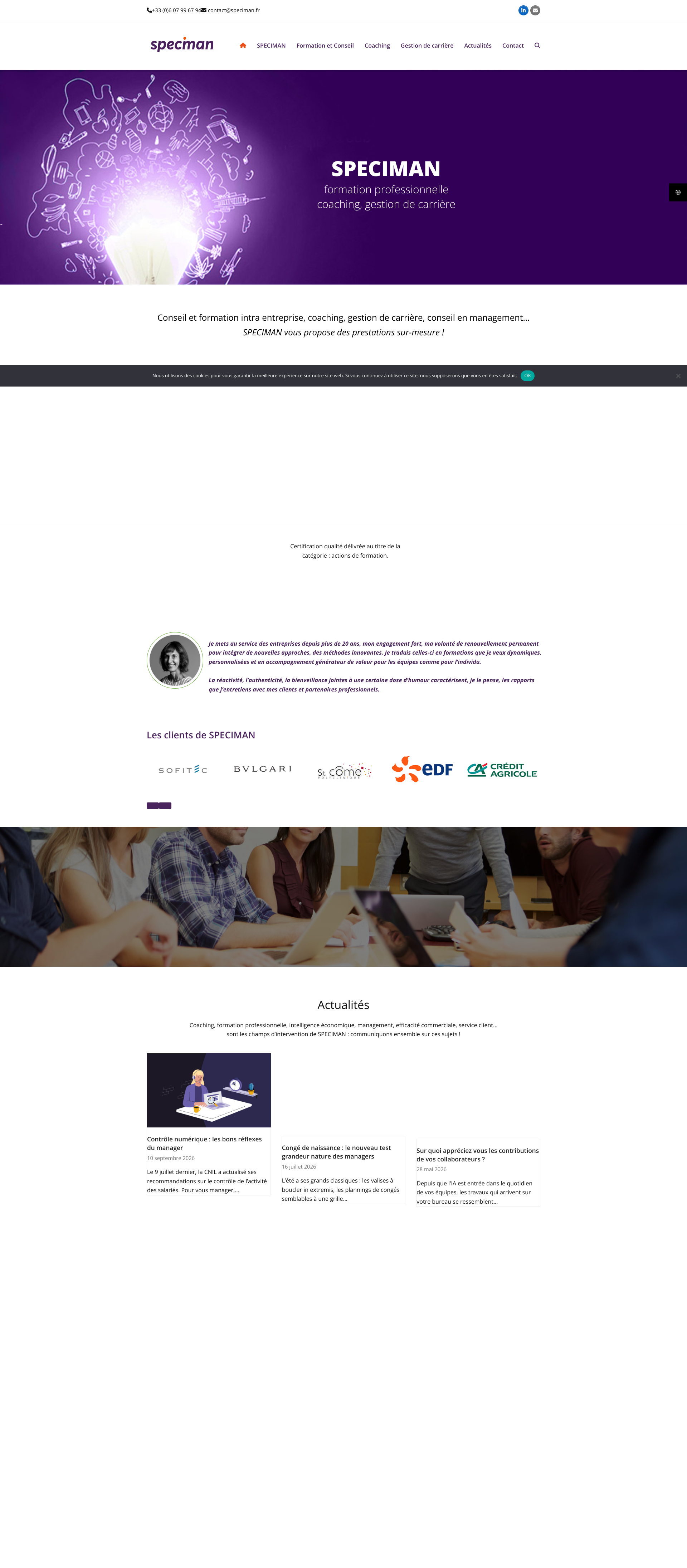 Aperçu du site