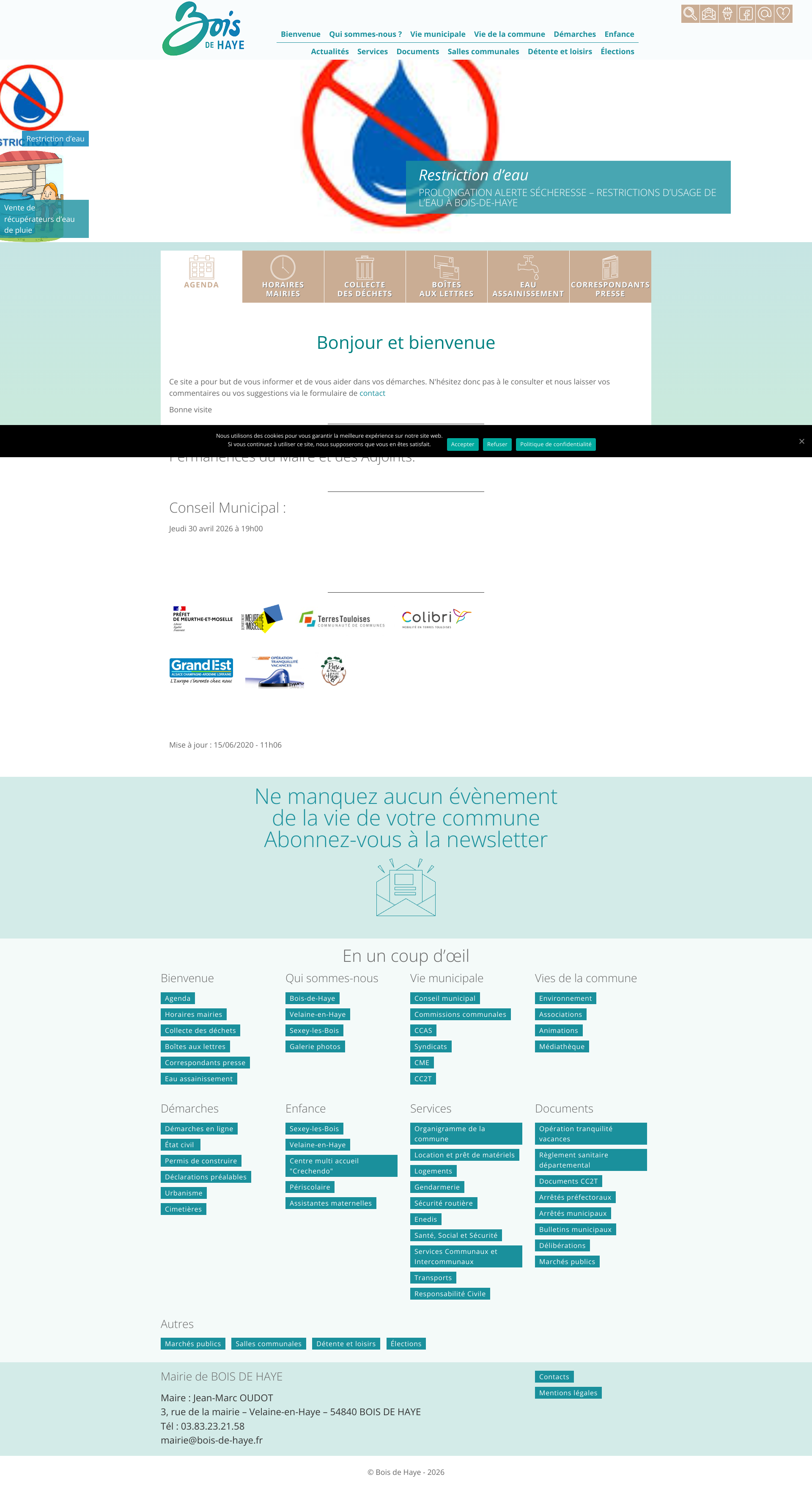 Aperçu du site