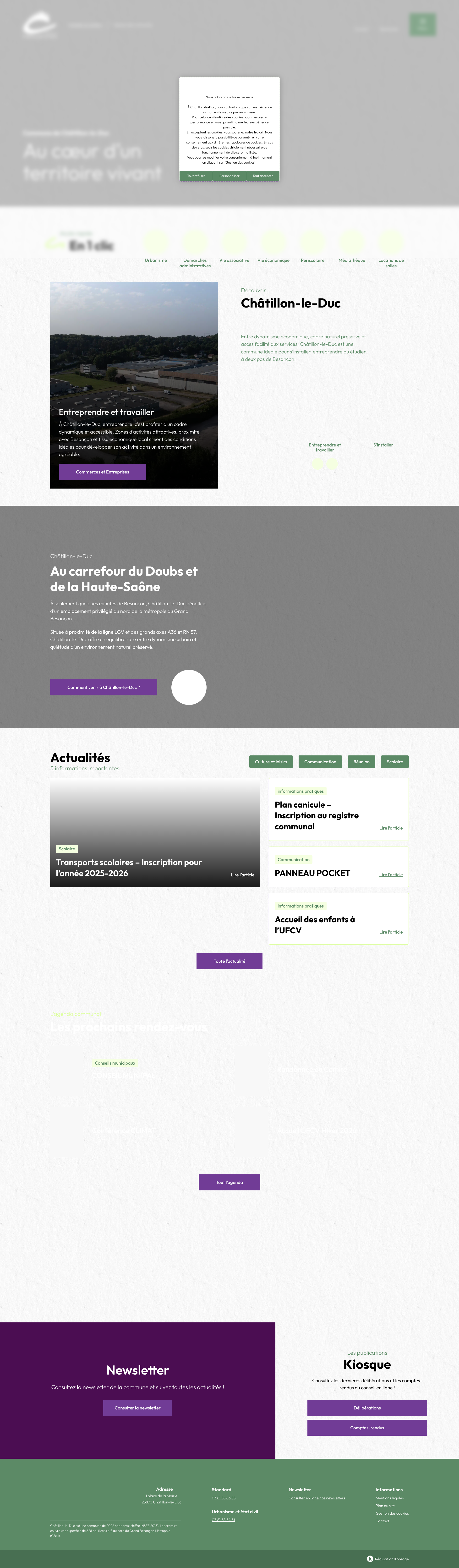 Aperçu du site