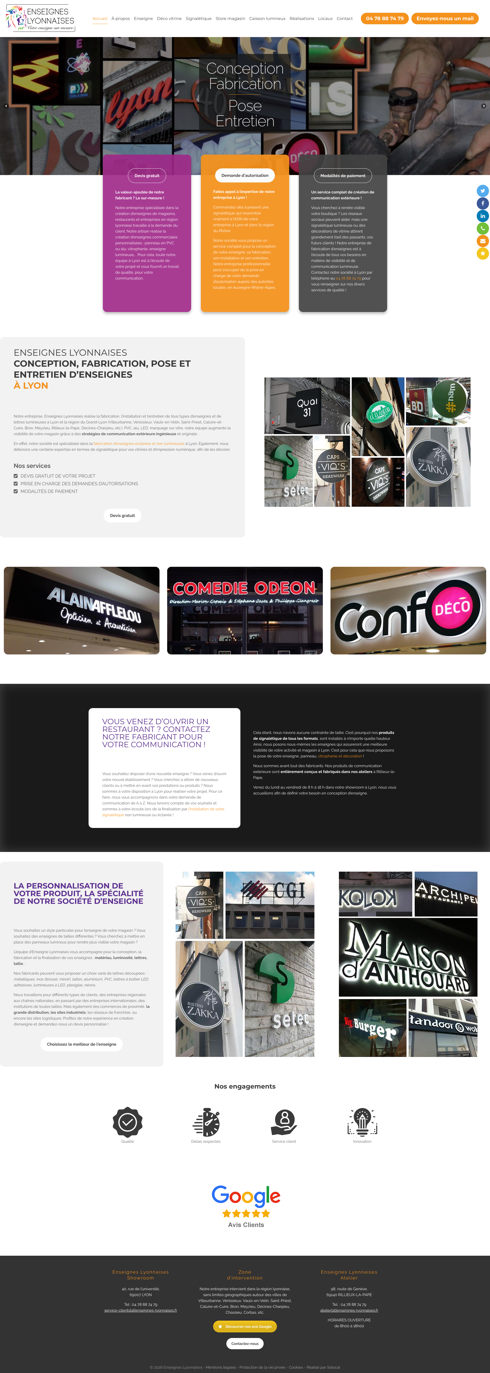 Aperçu du site