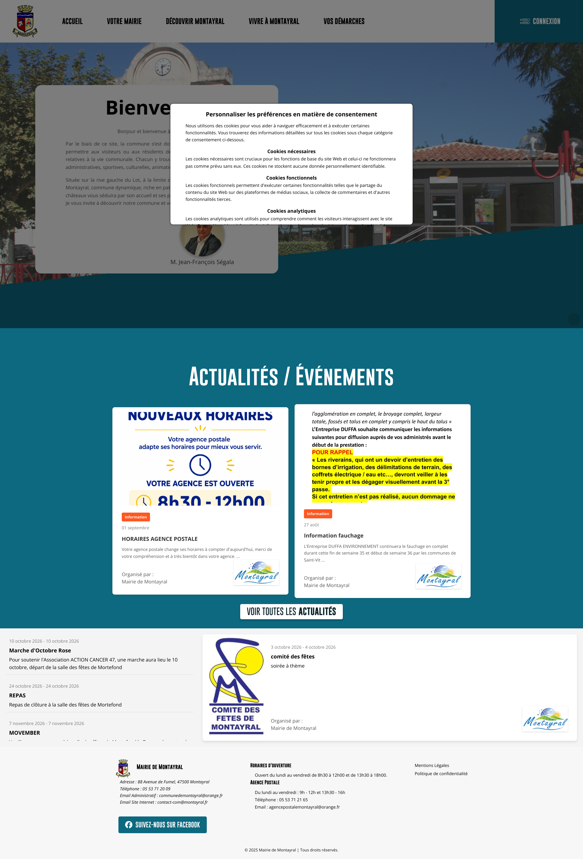 Aperçu du site