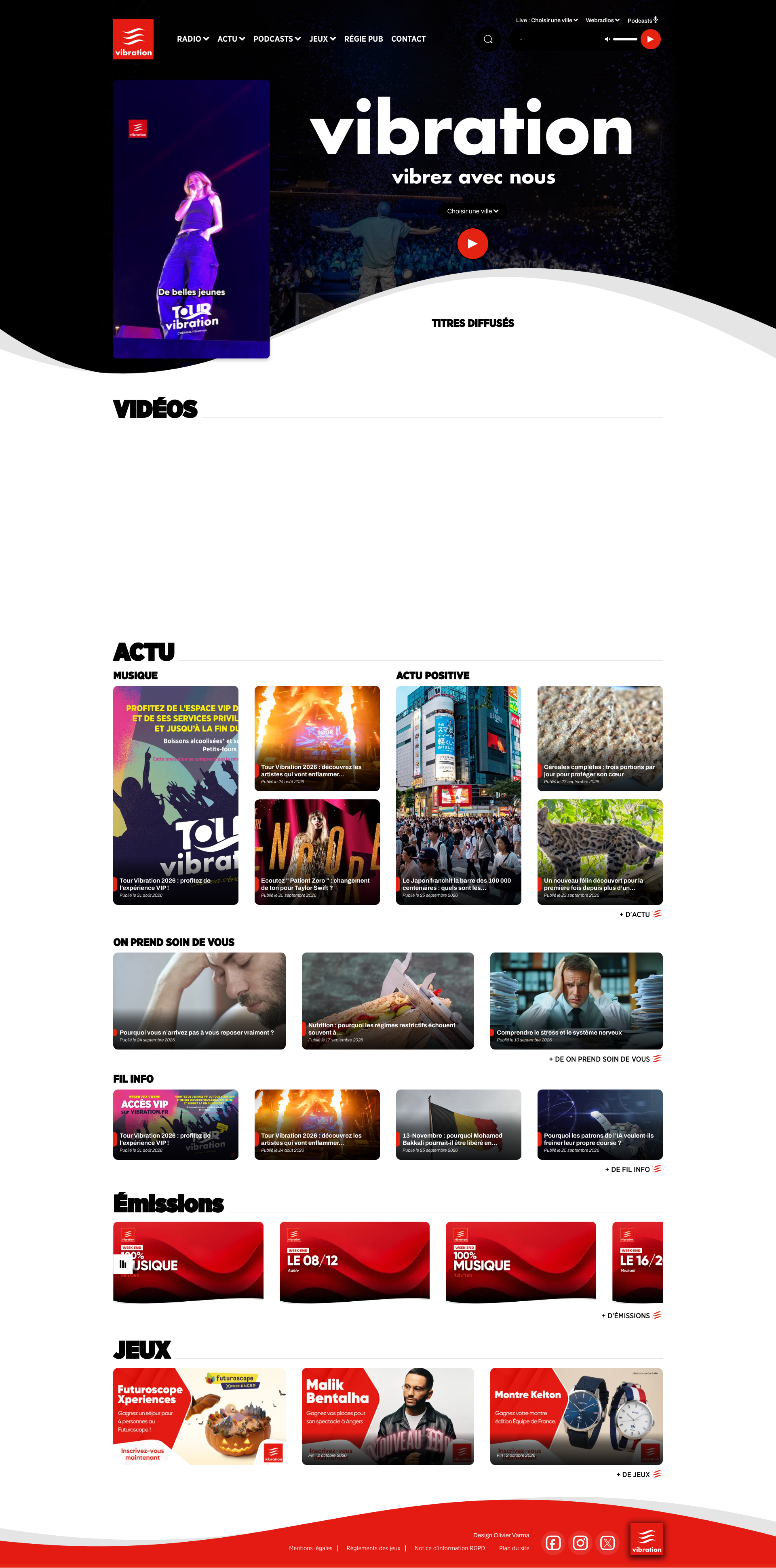 Aperçu du site