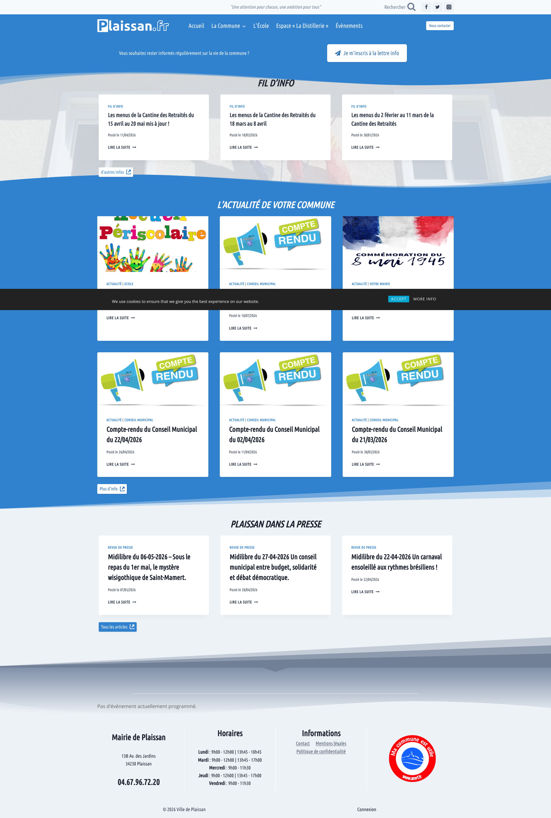 Aperçu du site