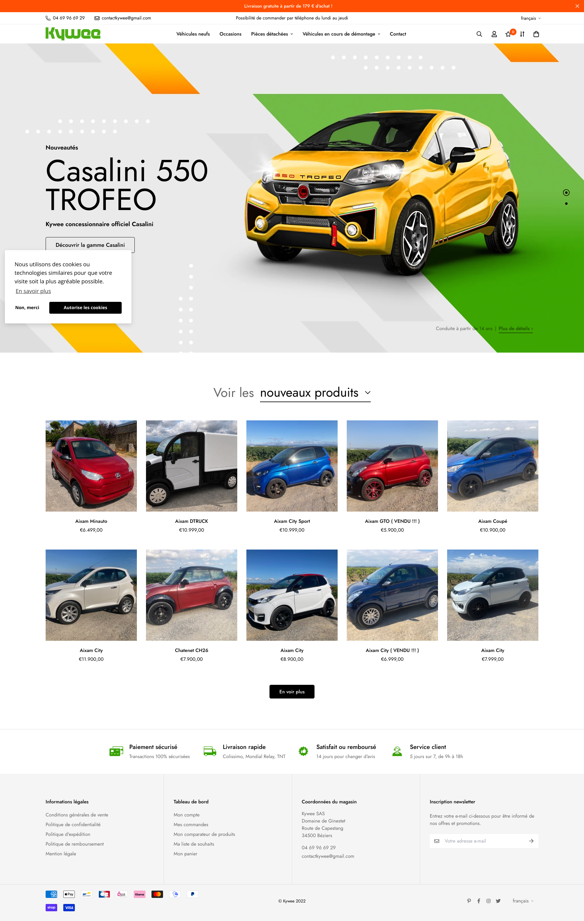 Aperçu du site