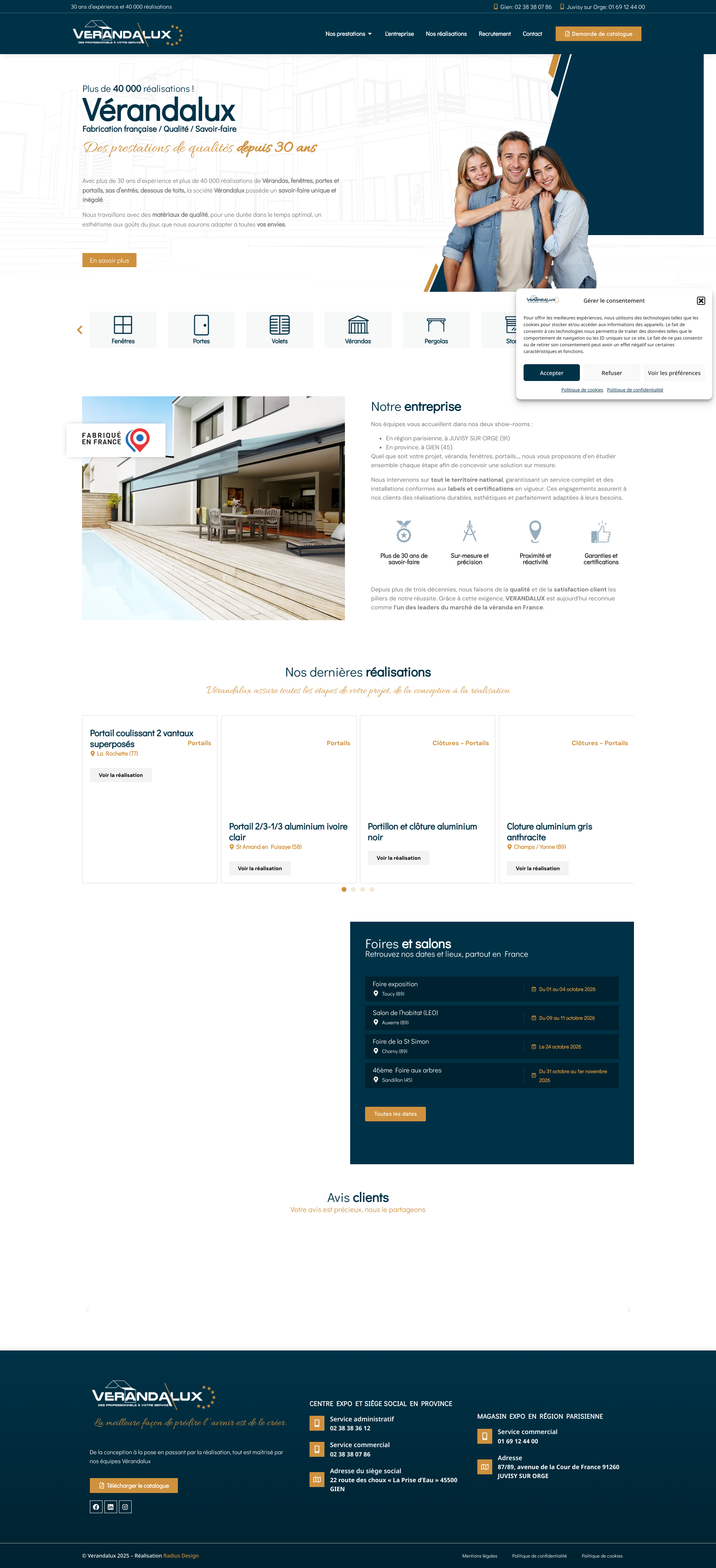 Aperçu du site
