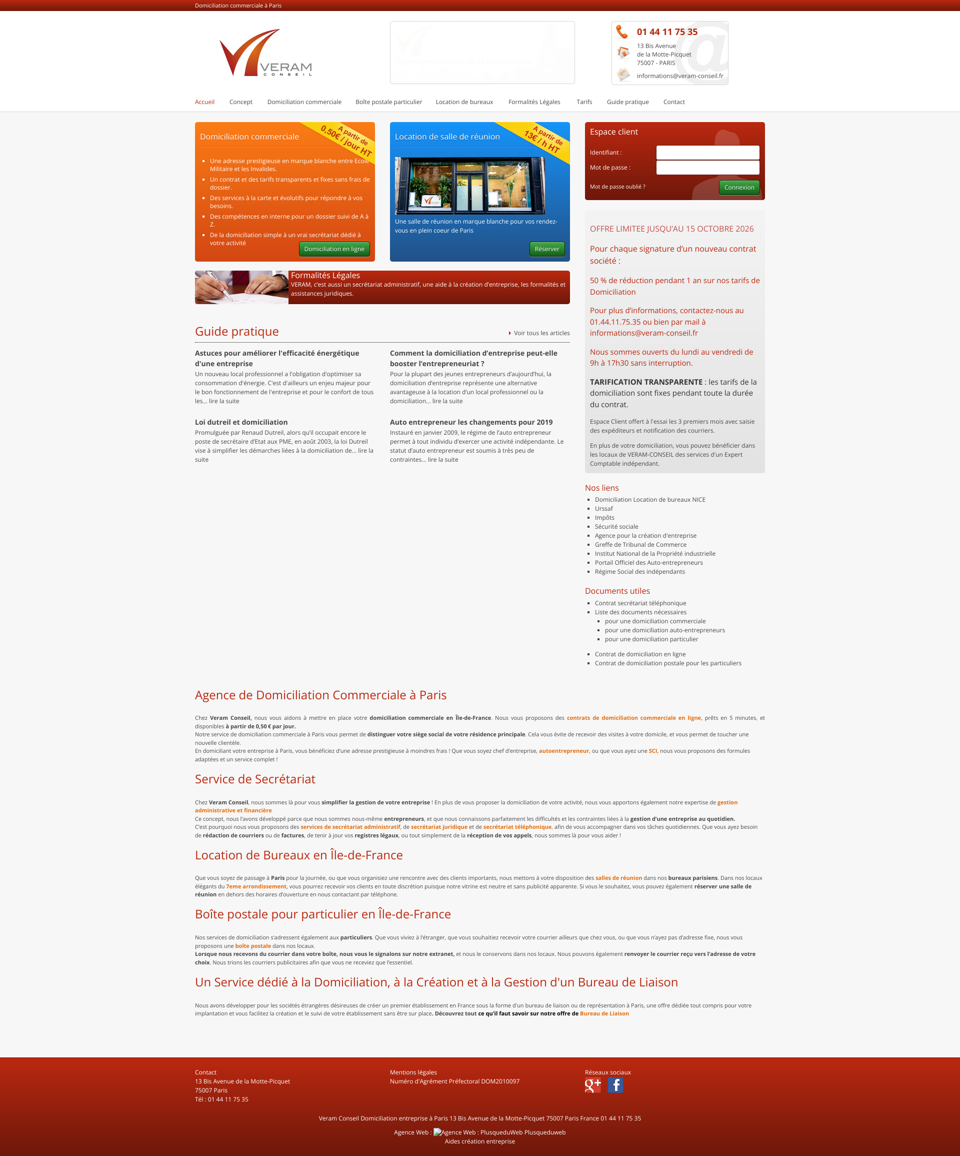 Aperçu du site