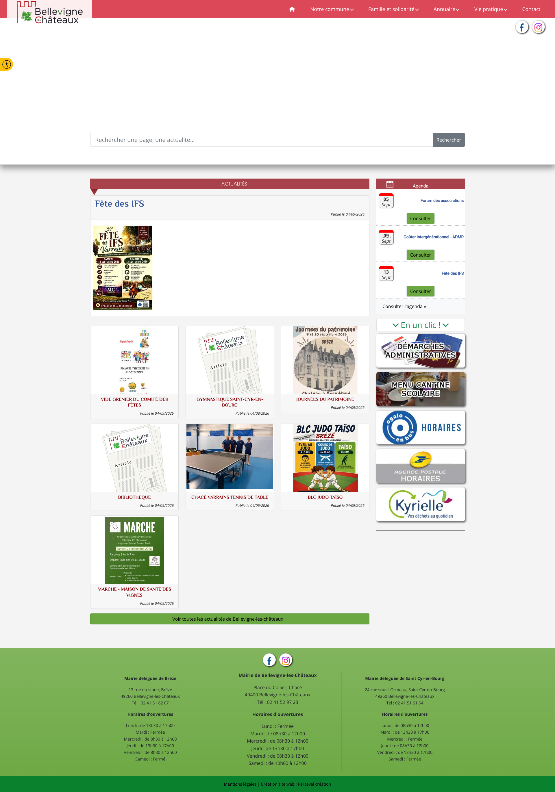 Aperçu du site