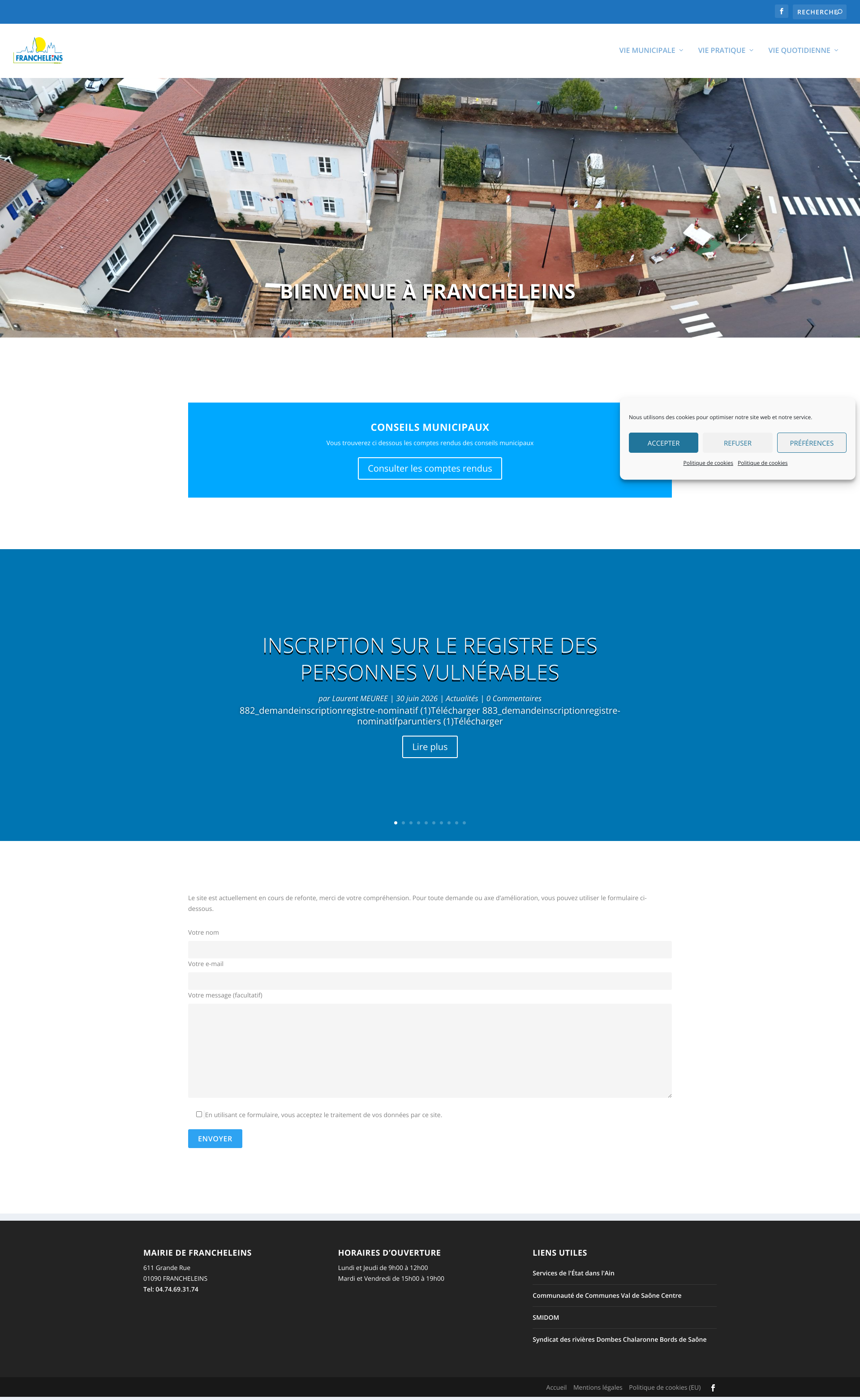Aperçu du site